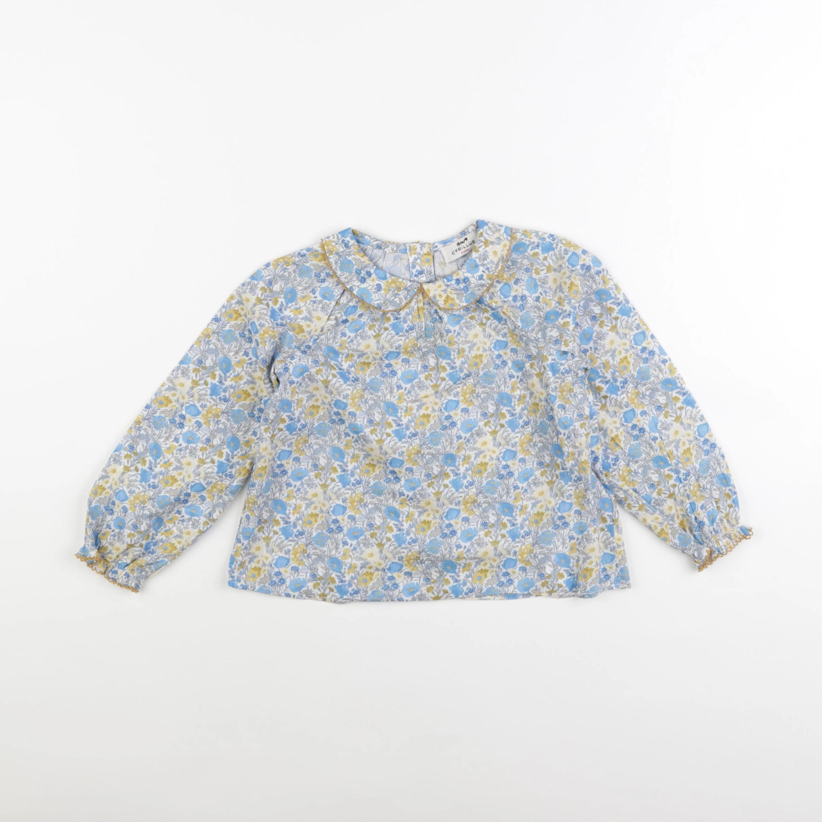 Cyrillus - blouse bleu, jaune - 36 mois