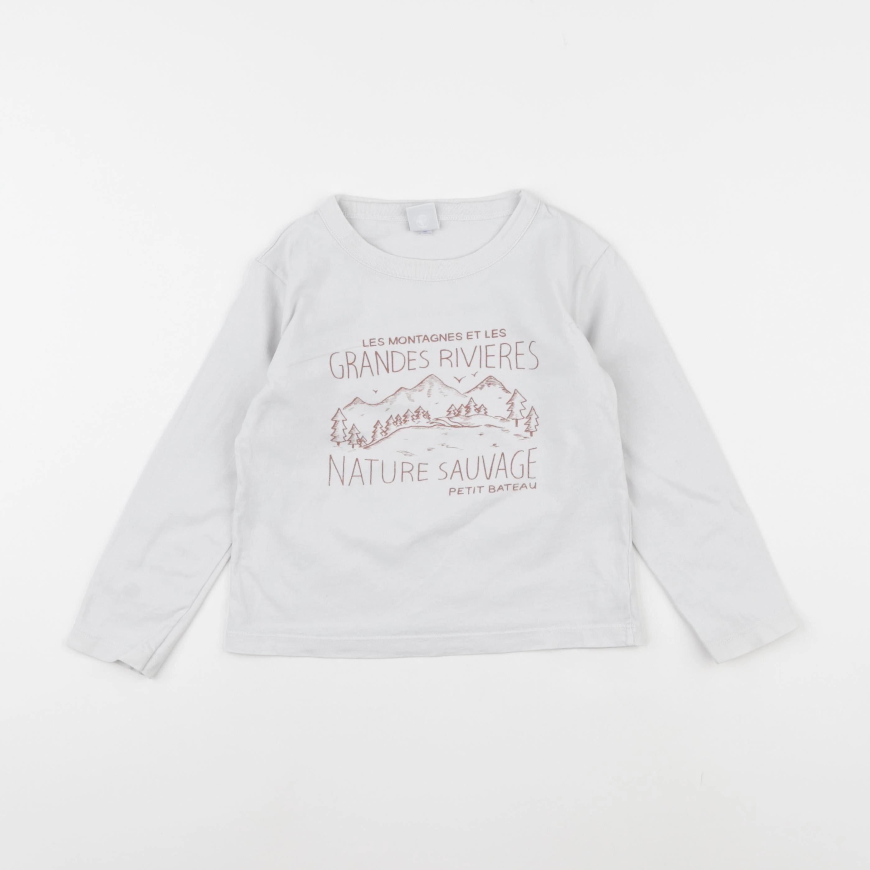 Petit Bateau - tee-shirt beige - 6 ans