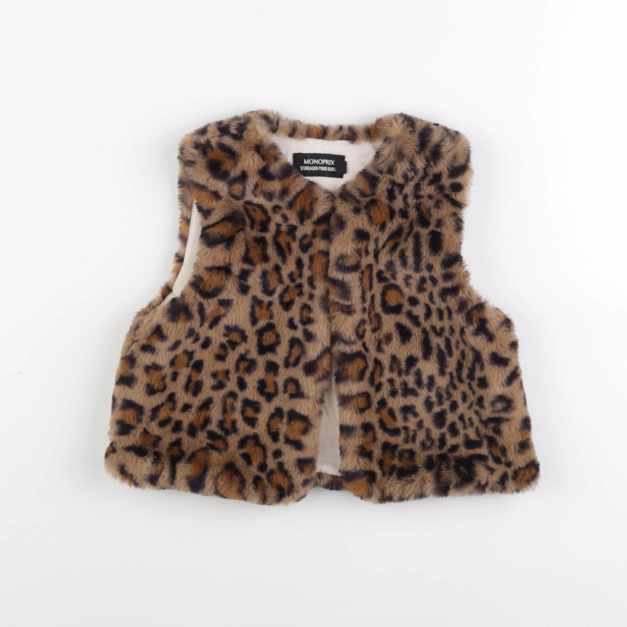 Monoprix - gilet marron - 4 ans