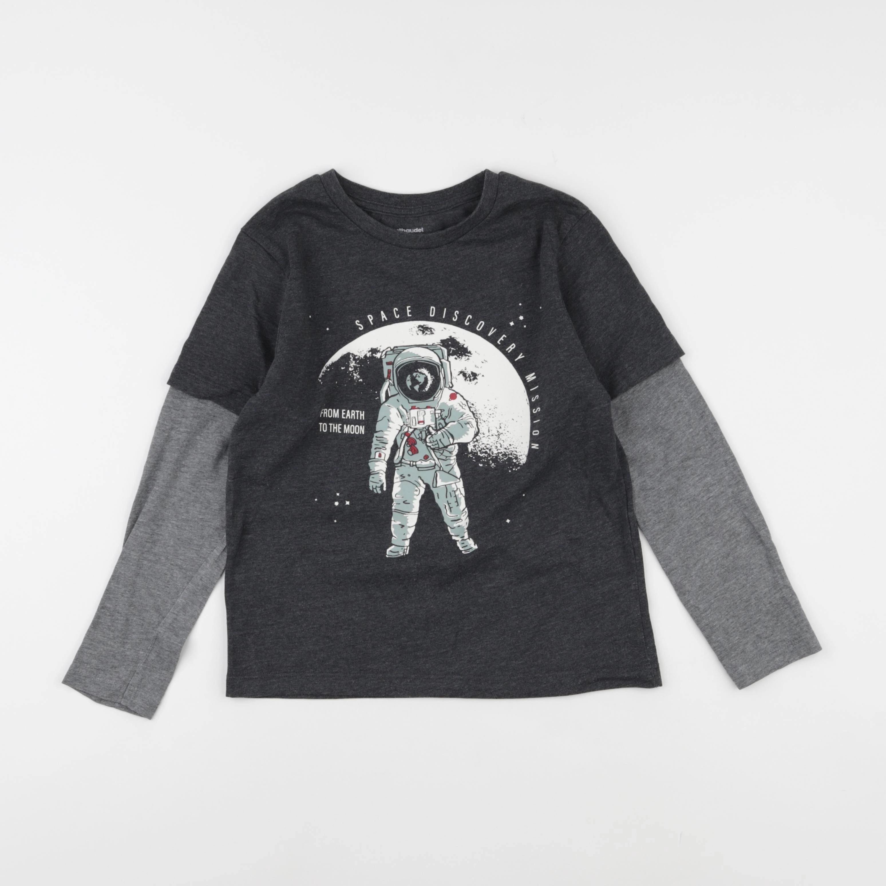 Vertbaudet - tee-shirt gris - 8 ans