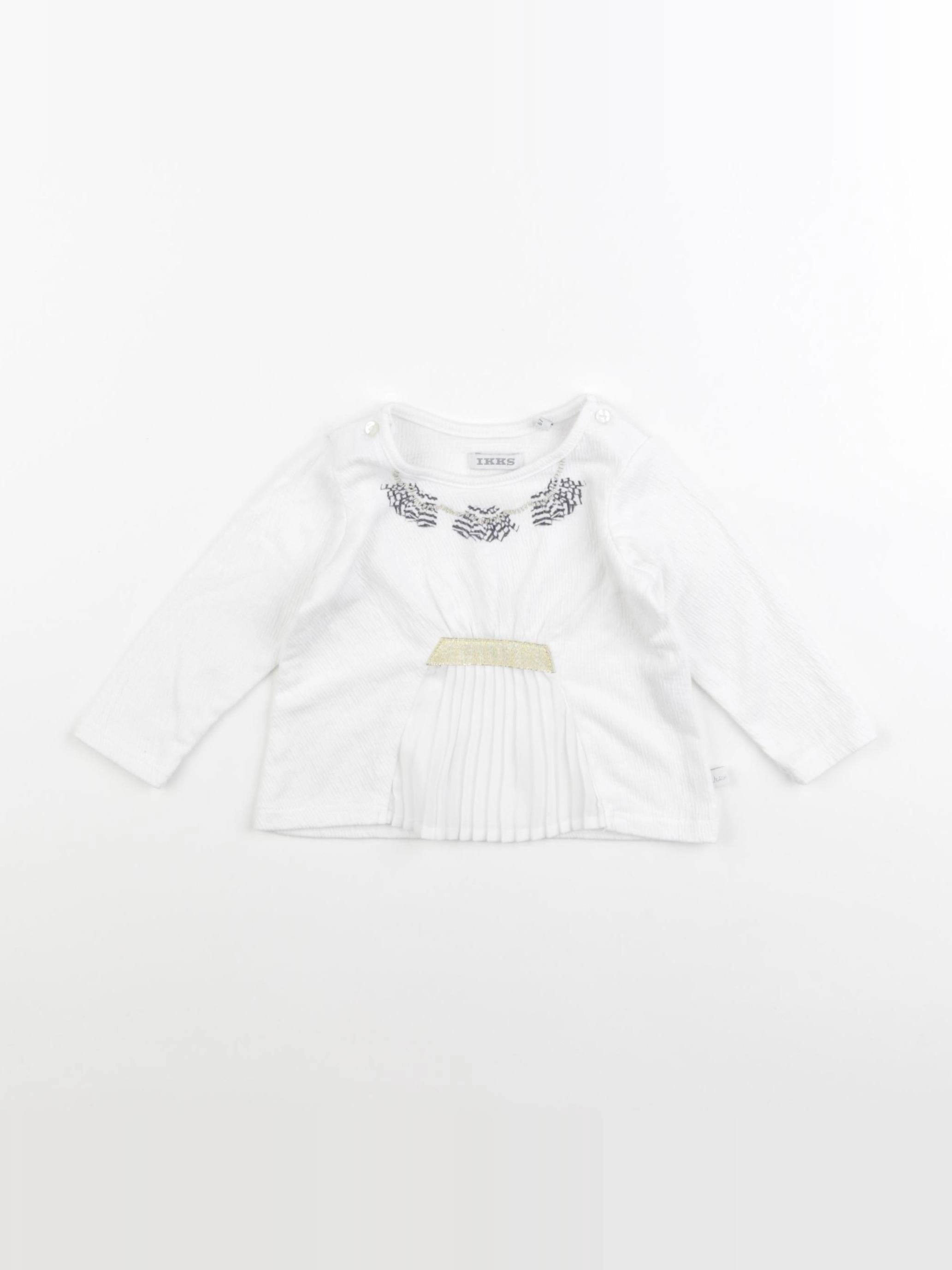 IKKS - tee-shirt blanc - 6 mois