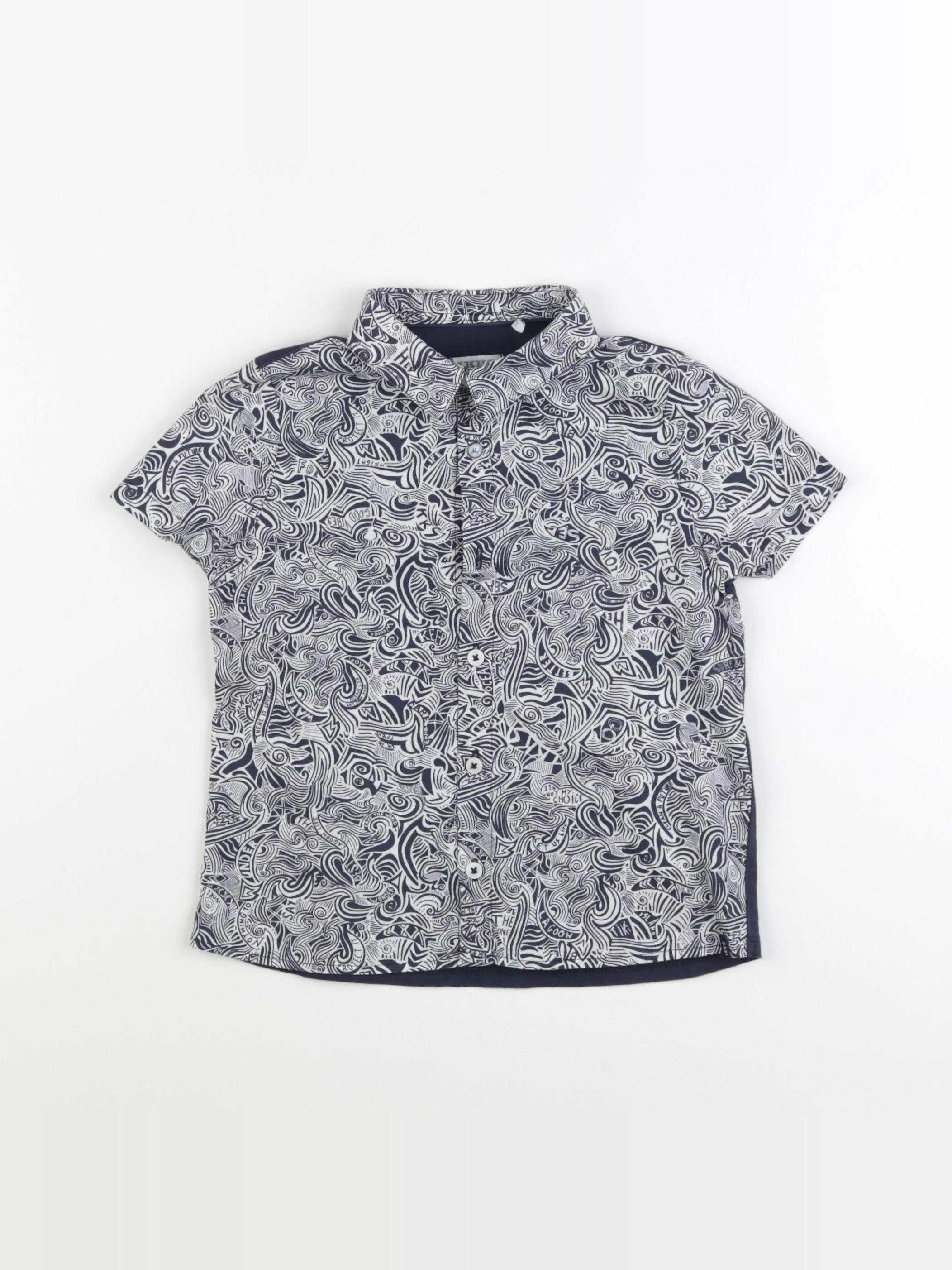 IKKS - chemise bleu, blanc - 3 ans