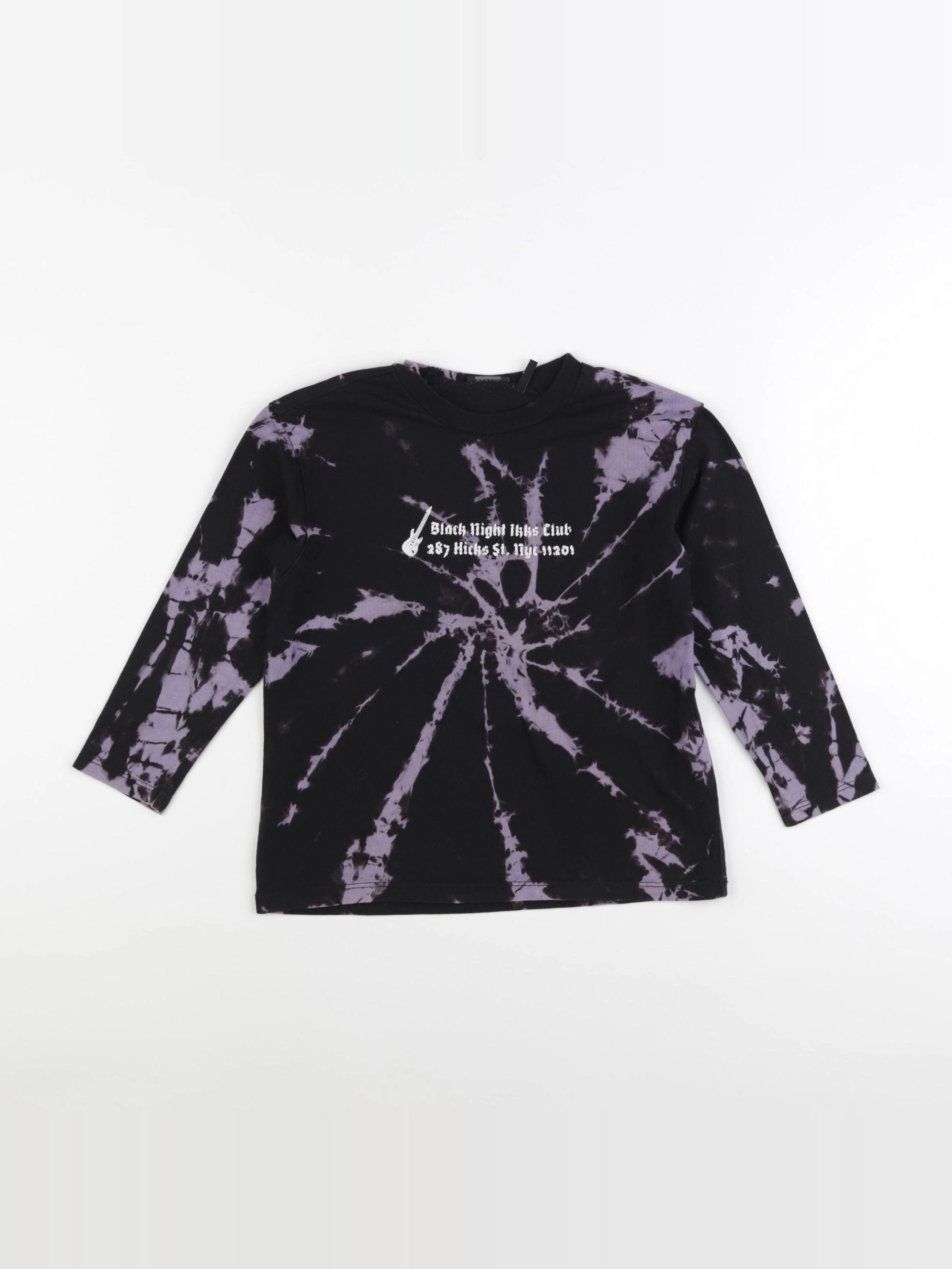 IKKS - tee-shirt noir, violet - 4 ans