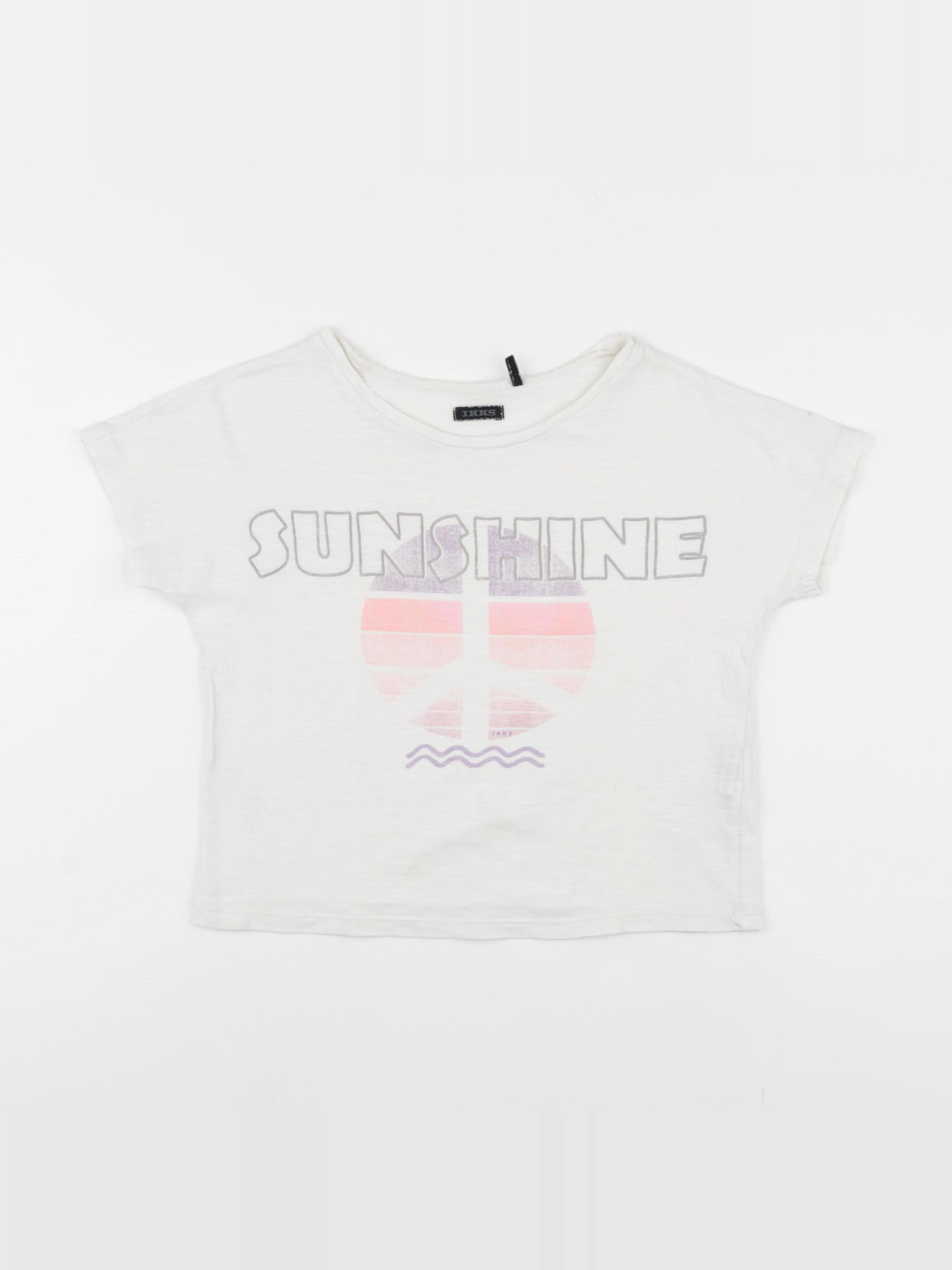 IKKS - tee-shirt beige - 6 ans