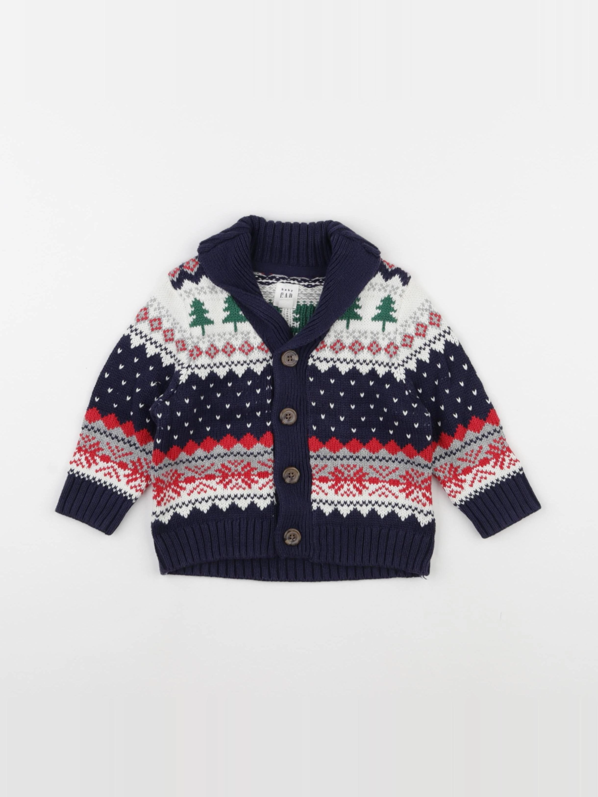 GAP - gilet bleu - 6/12 mois