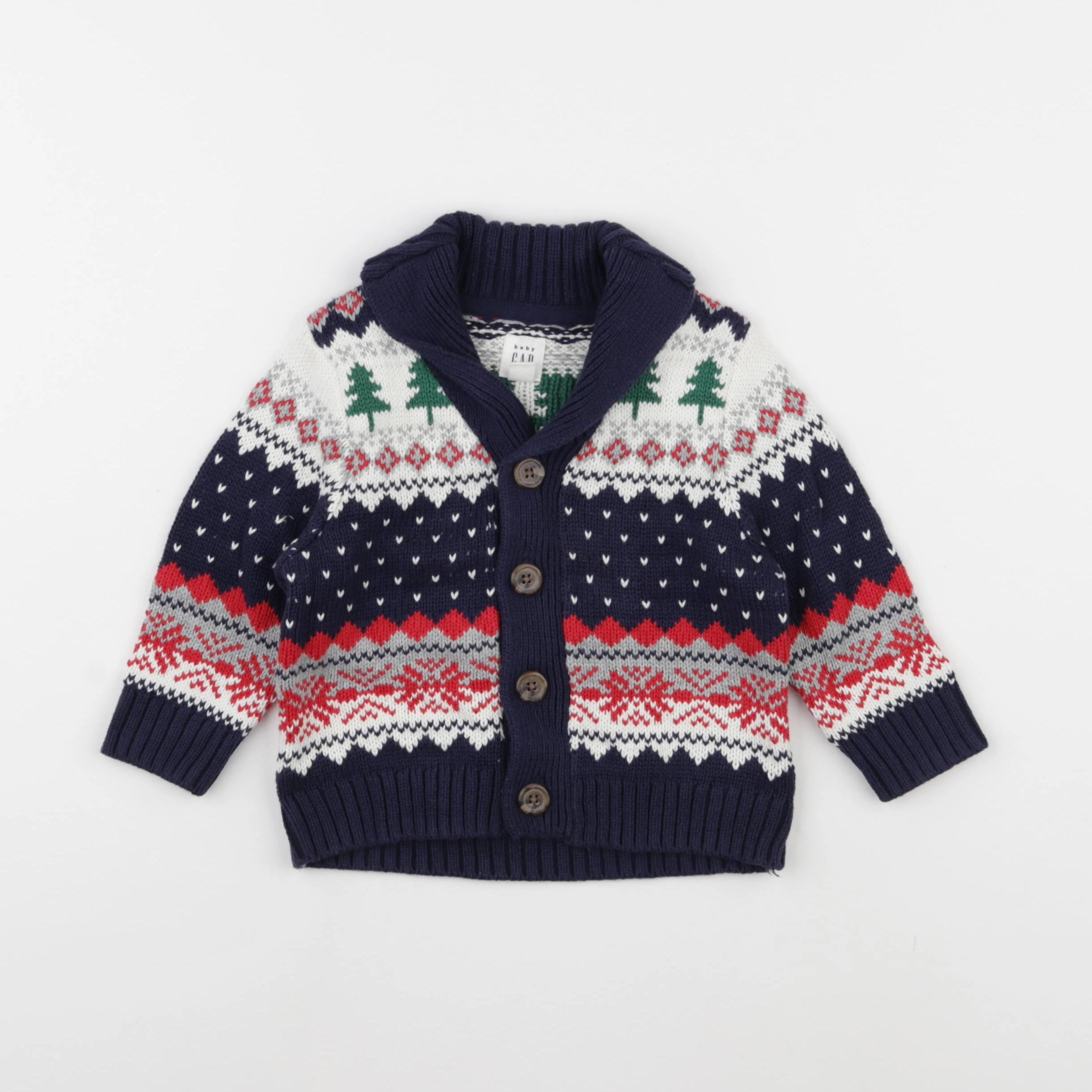 GAP - gilet bleu - 6/12 mois