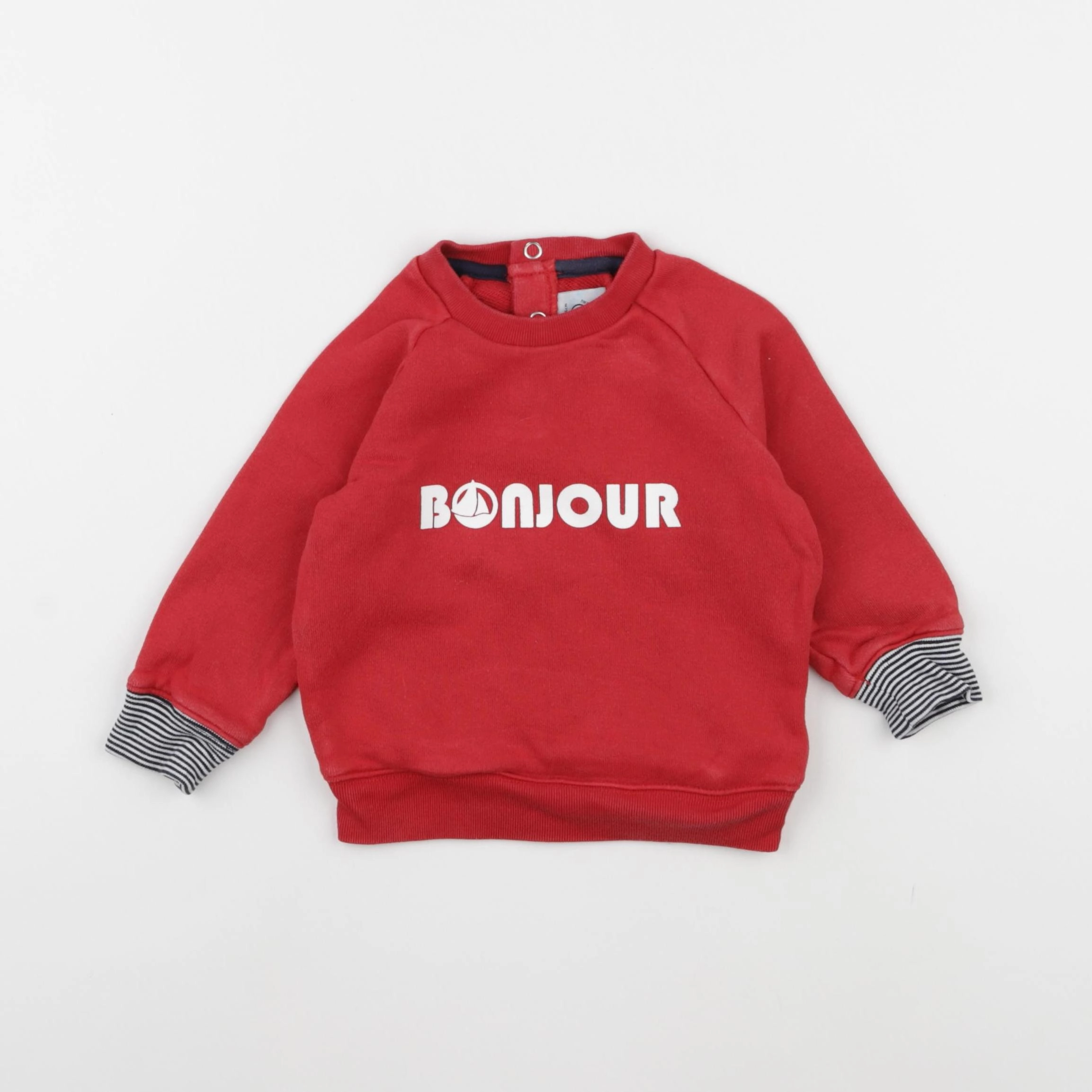 Petit Bateau - sweat rouge - 12 mois