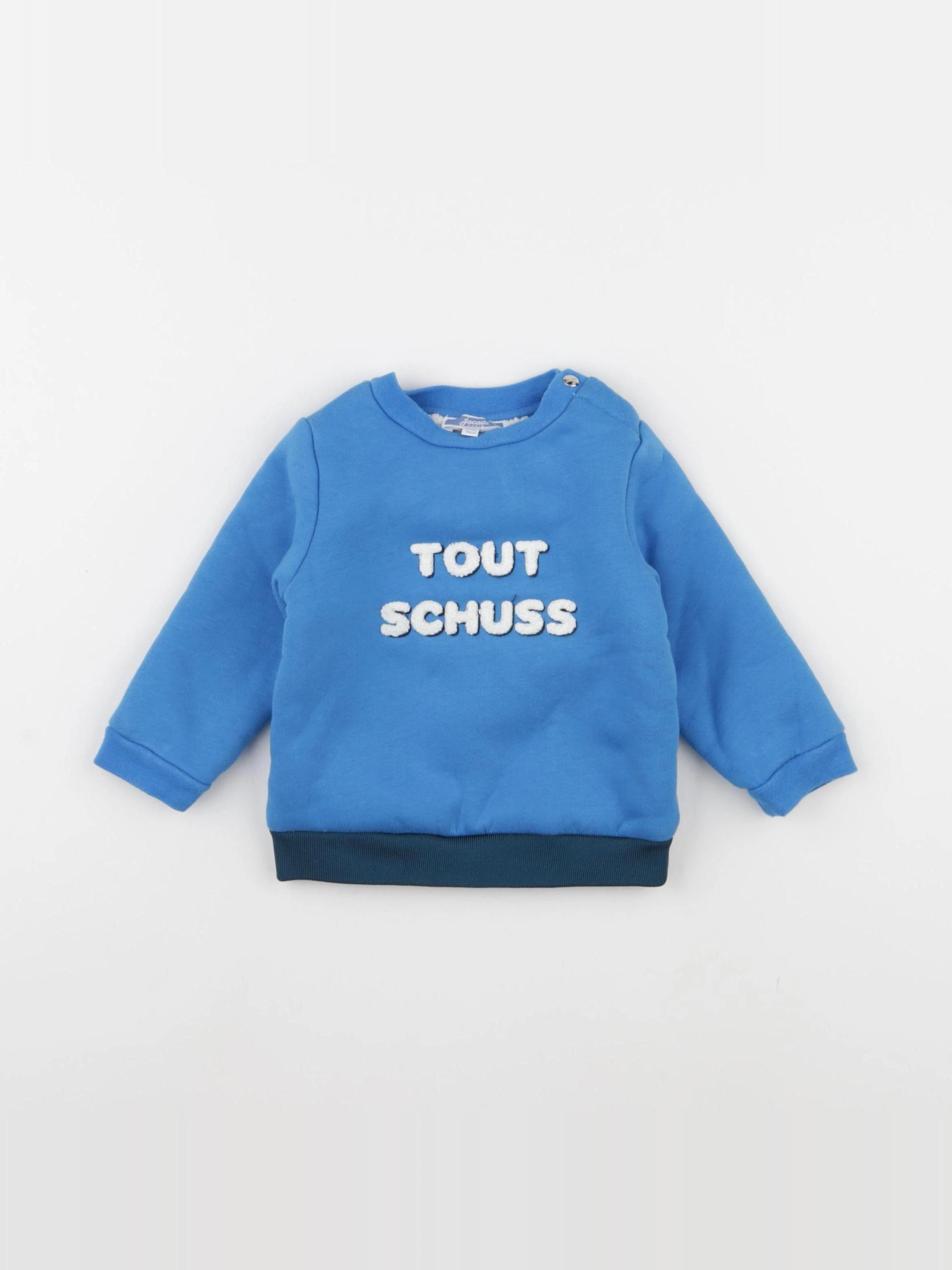Jacadi - sweat bleu - 12 mois