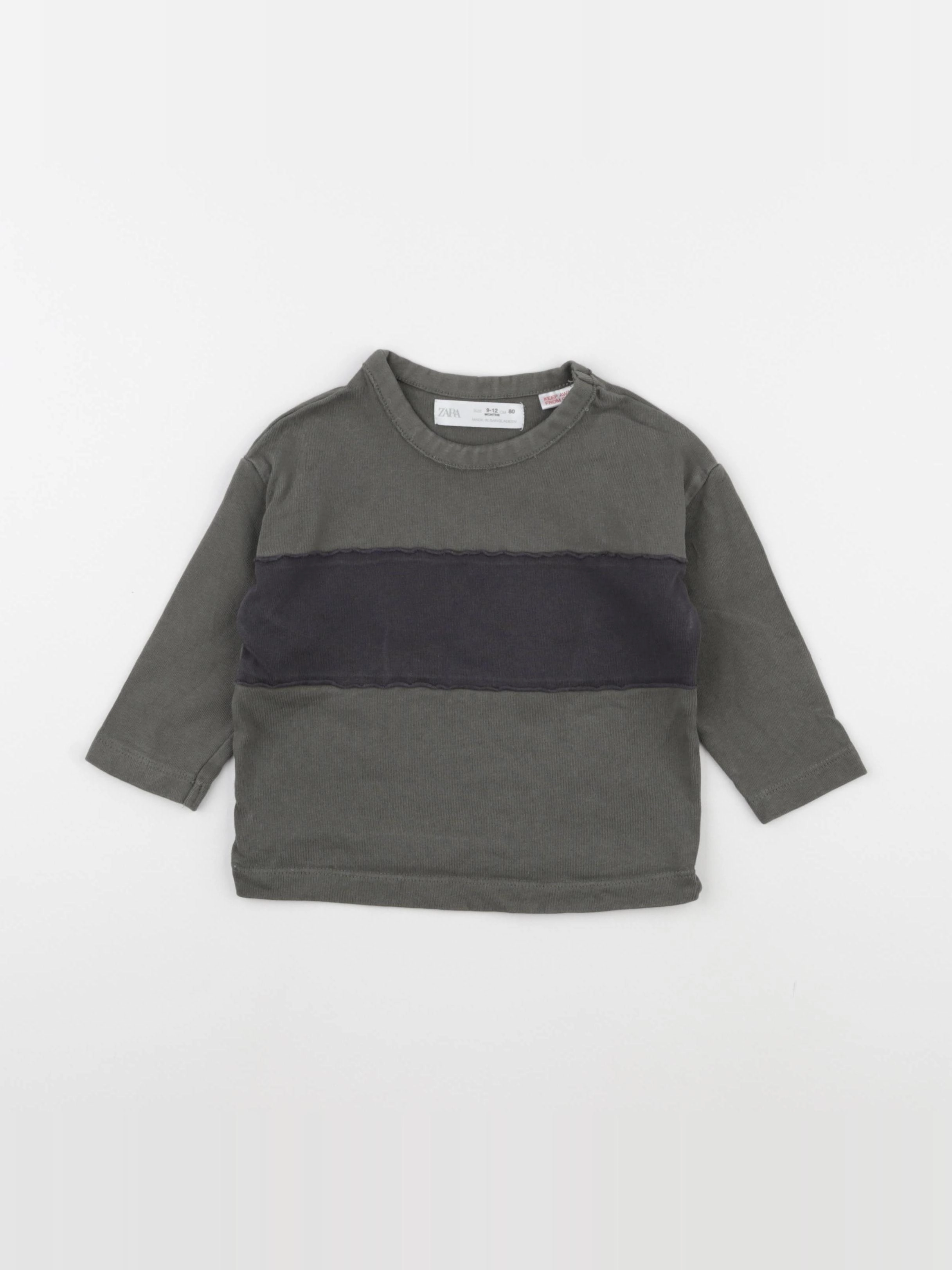 Zara - tee-shirt vert - 9/12 mois