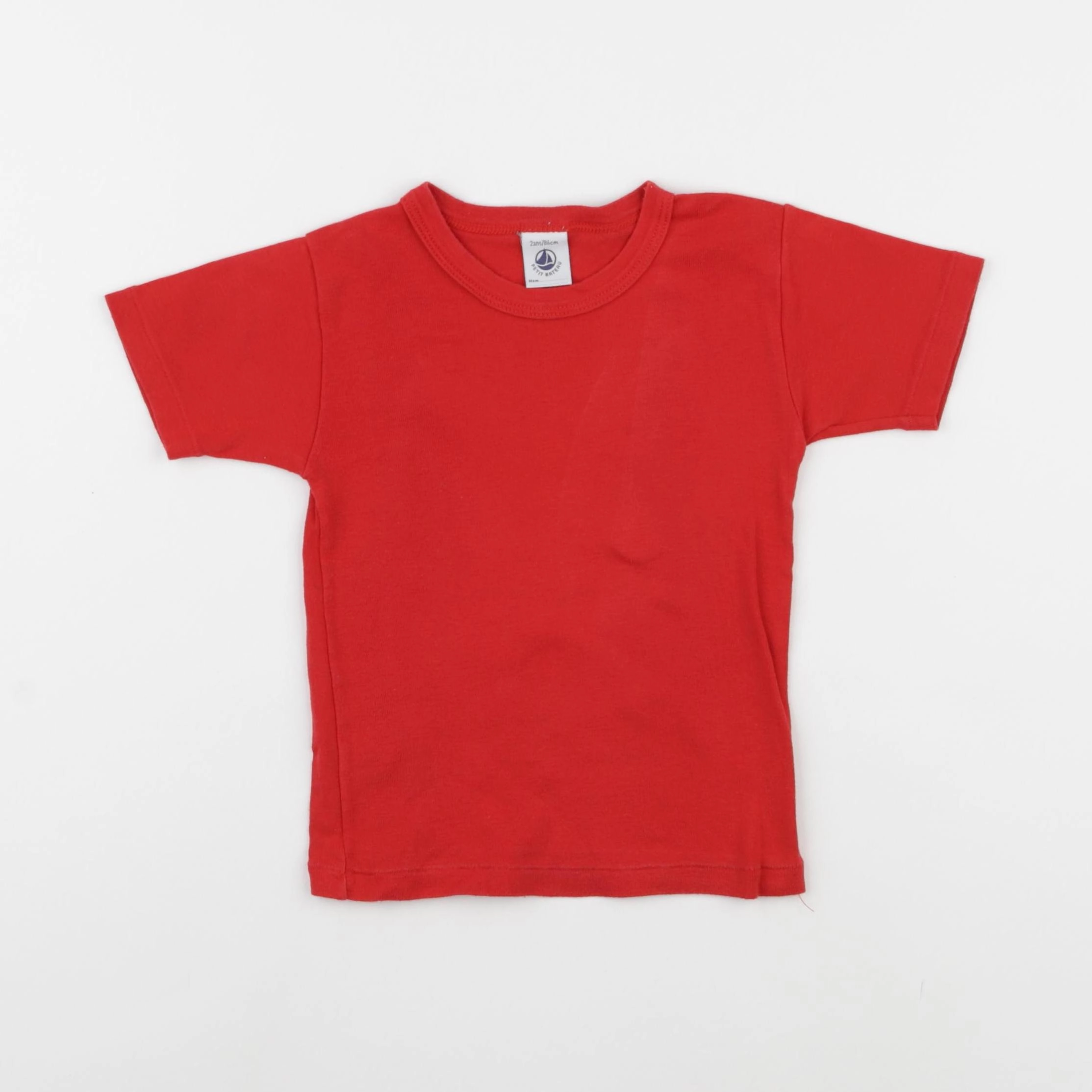 Petit Bateau - maillot de corps rouge - 2 ans