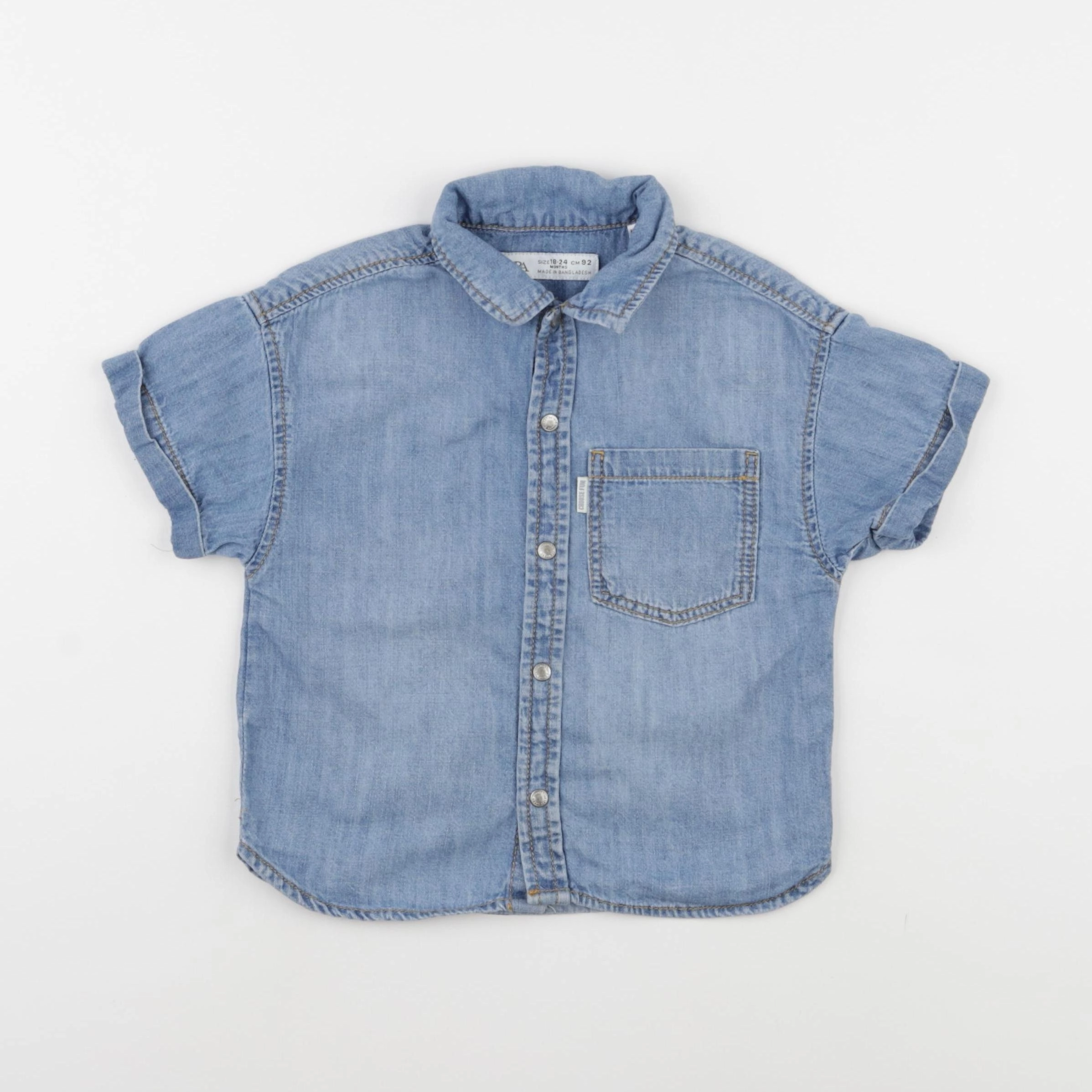 Zara - chemise bleu - 18/24 mois