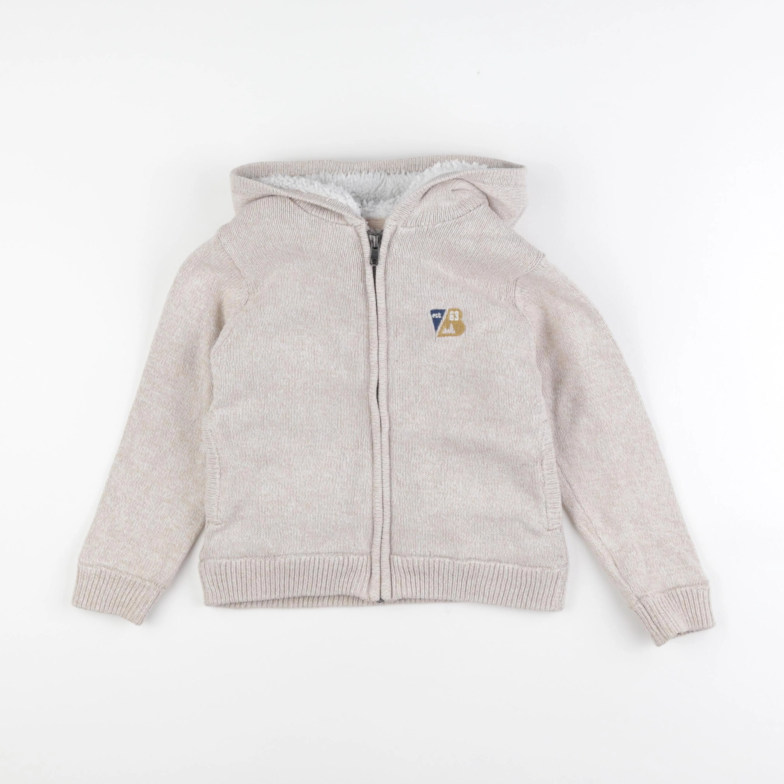 Vertbaudet - sweat beige - 5 ans