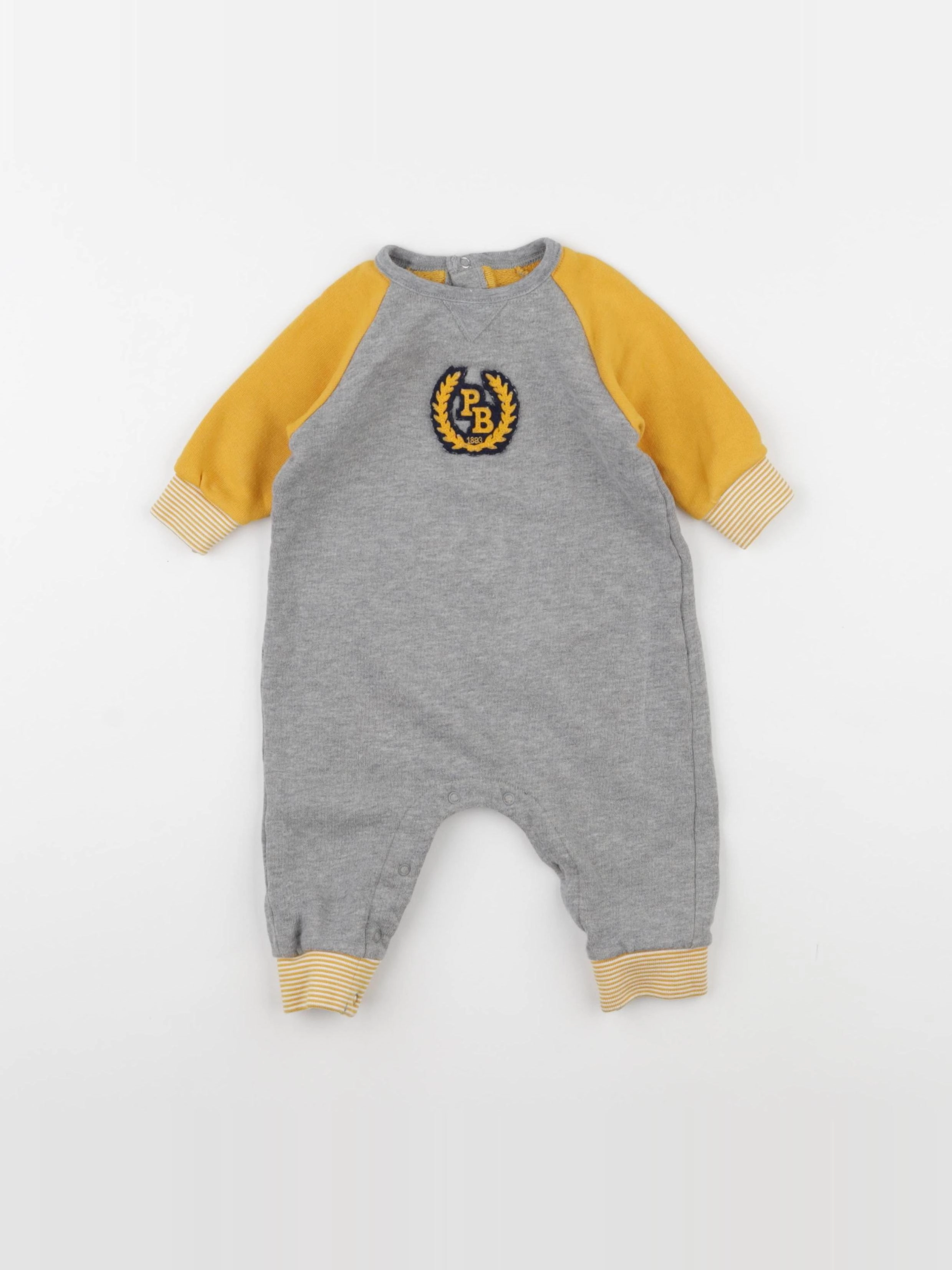 Petit Bateau - combinaison gris - 6 mois