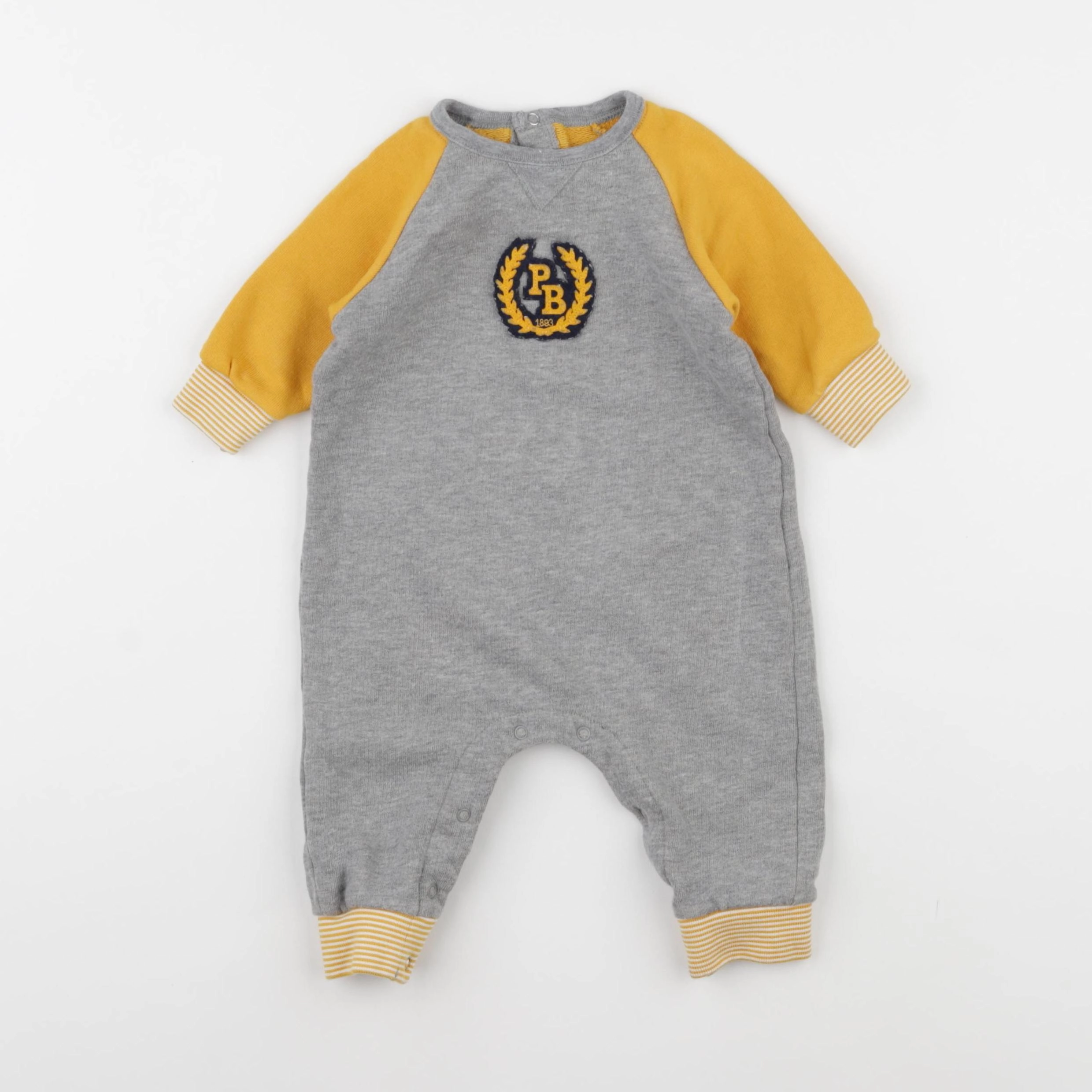 Petit Bateau - combinaison gris - 6 mois