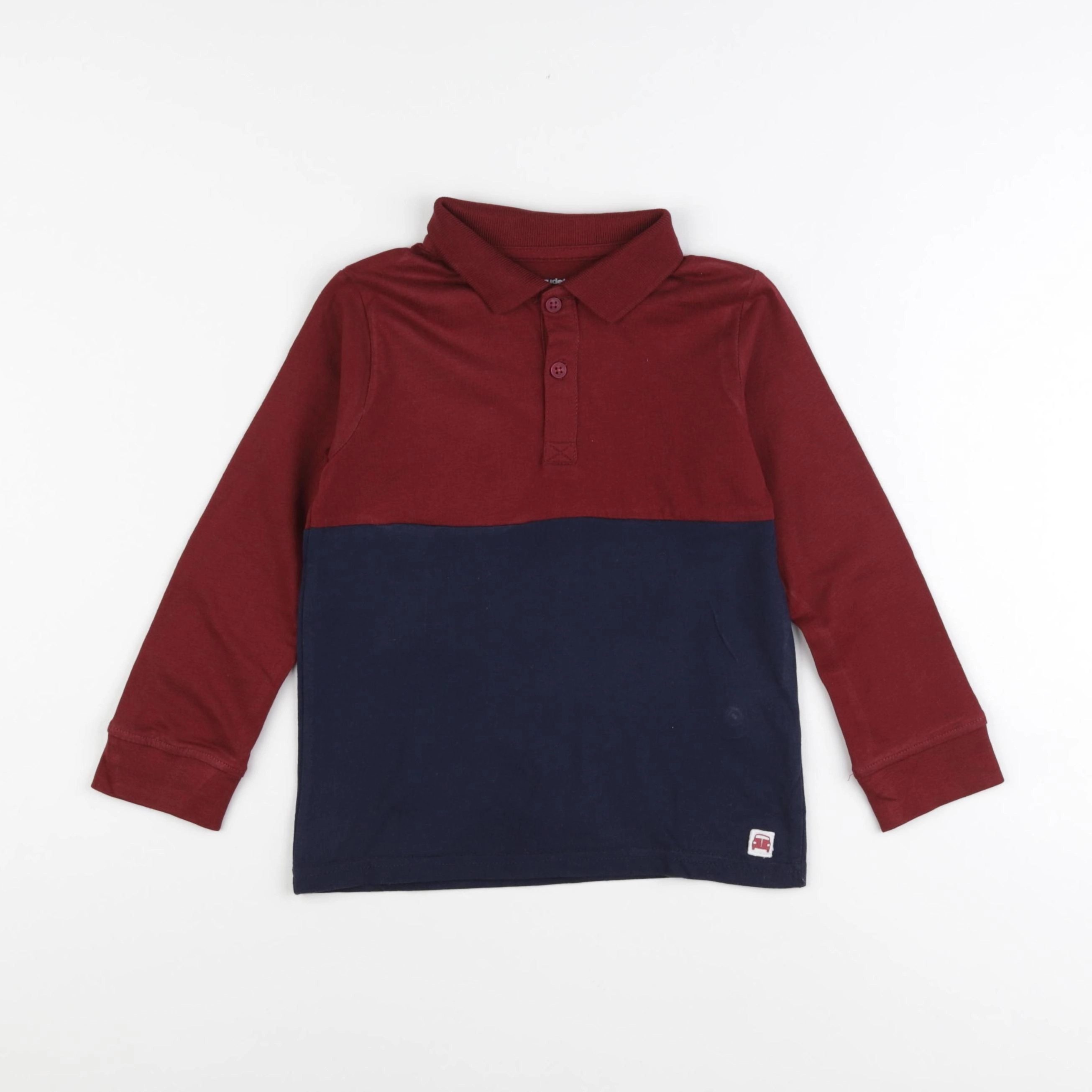 Vertbaudet - polo bleu, rouge - 5 ans