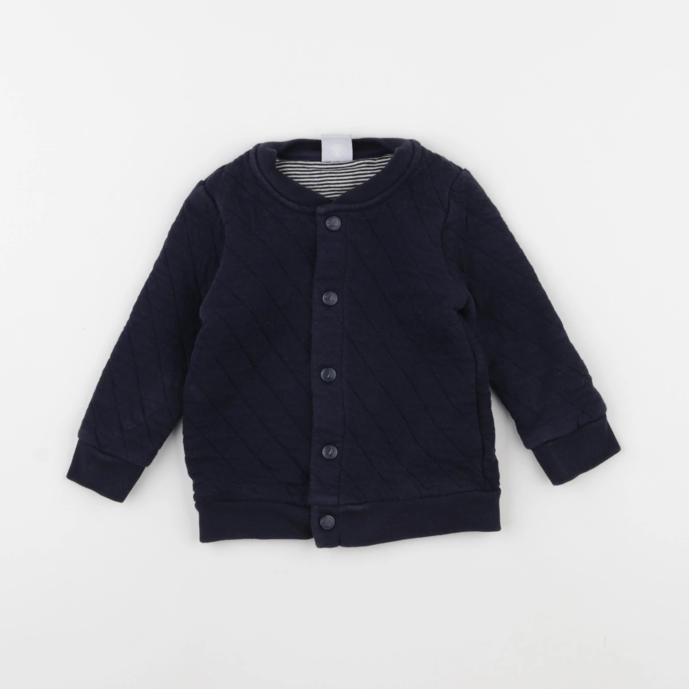 Petit Bateau - sweat bleu - 18 mois