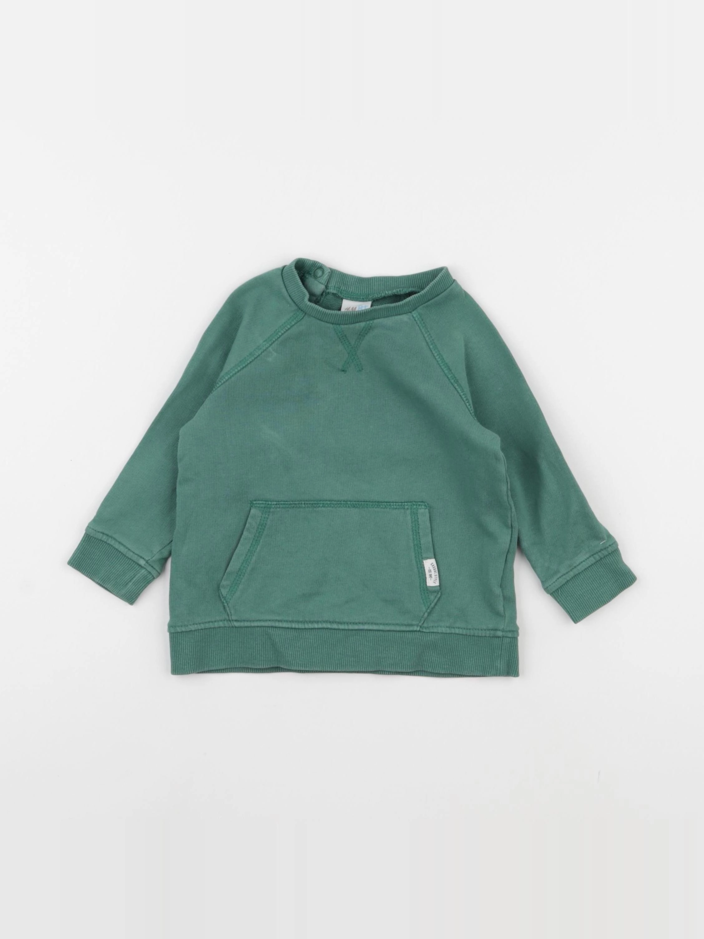 H&M - sweat vert - 9/12 mois