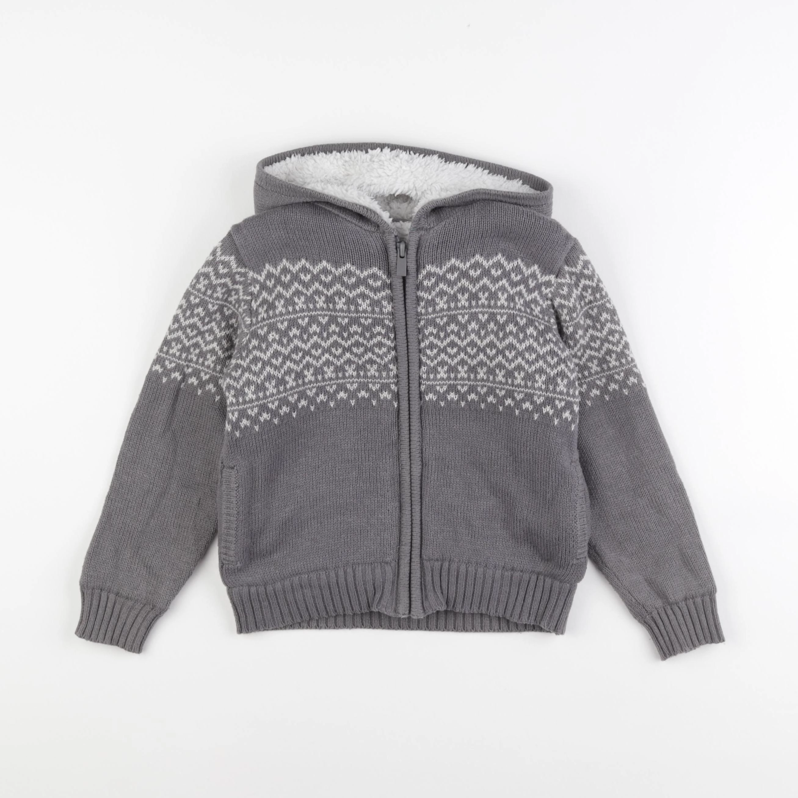 Vertbaudet - pull gris - 5 ans
