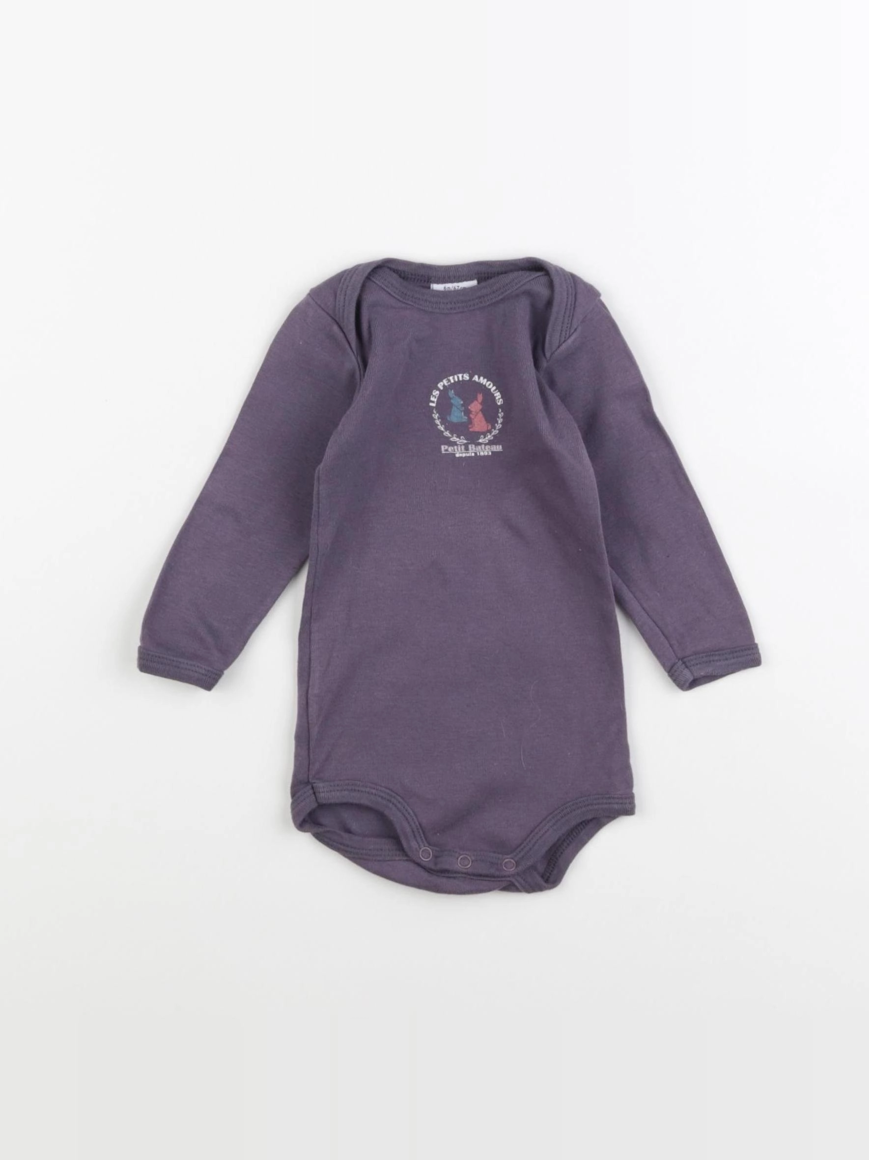 Petit Bateau - body violet - 6 mois
