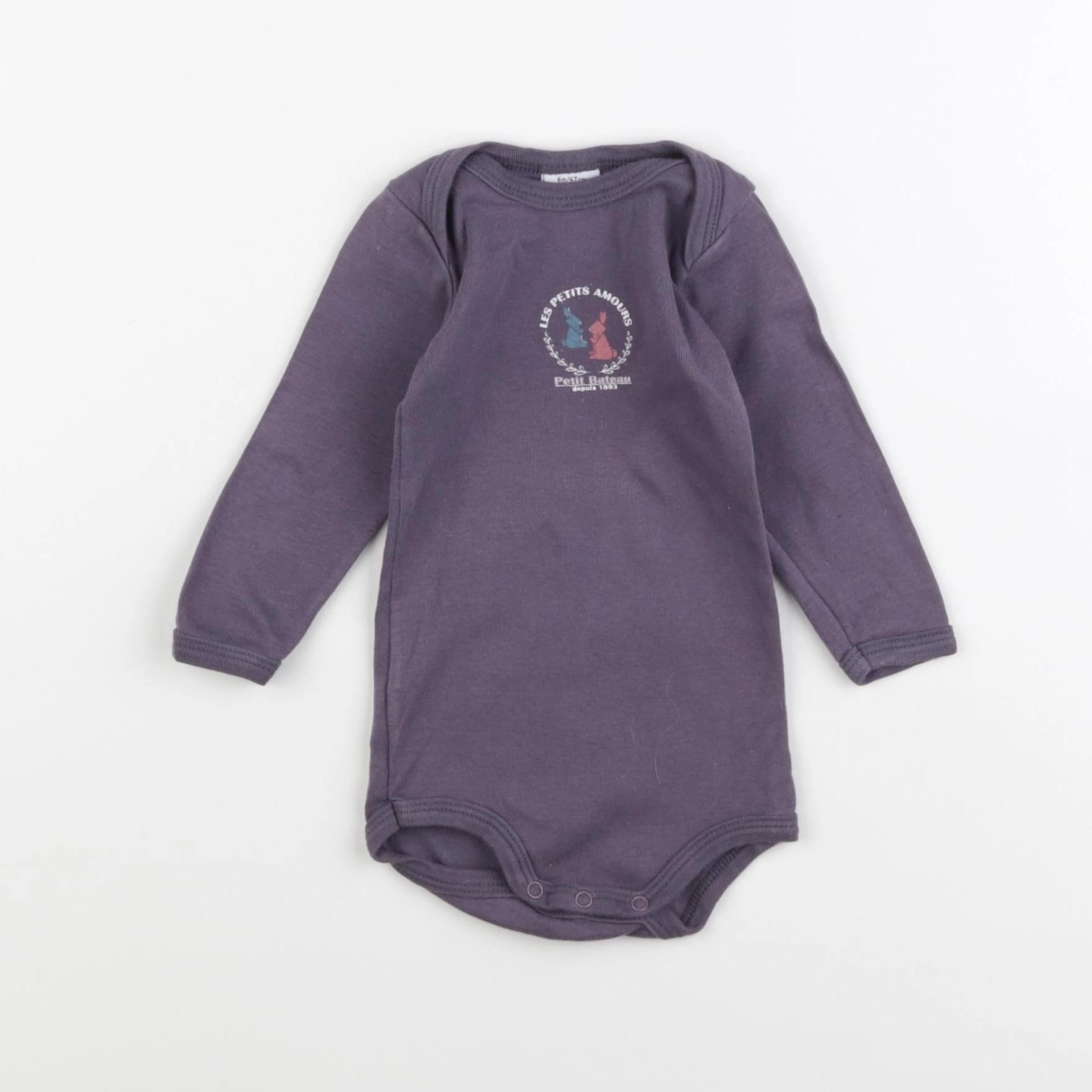 Petit Bateau - body violet - 6 mois