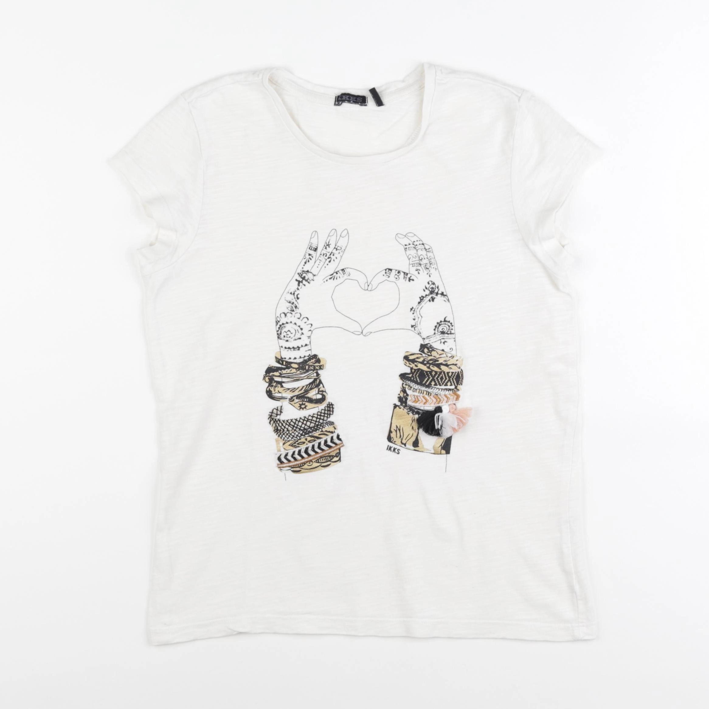IKKS - tee-shirt beige - 12 ans