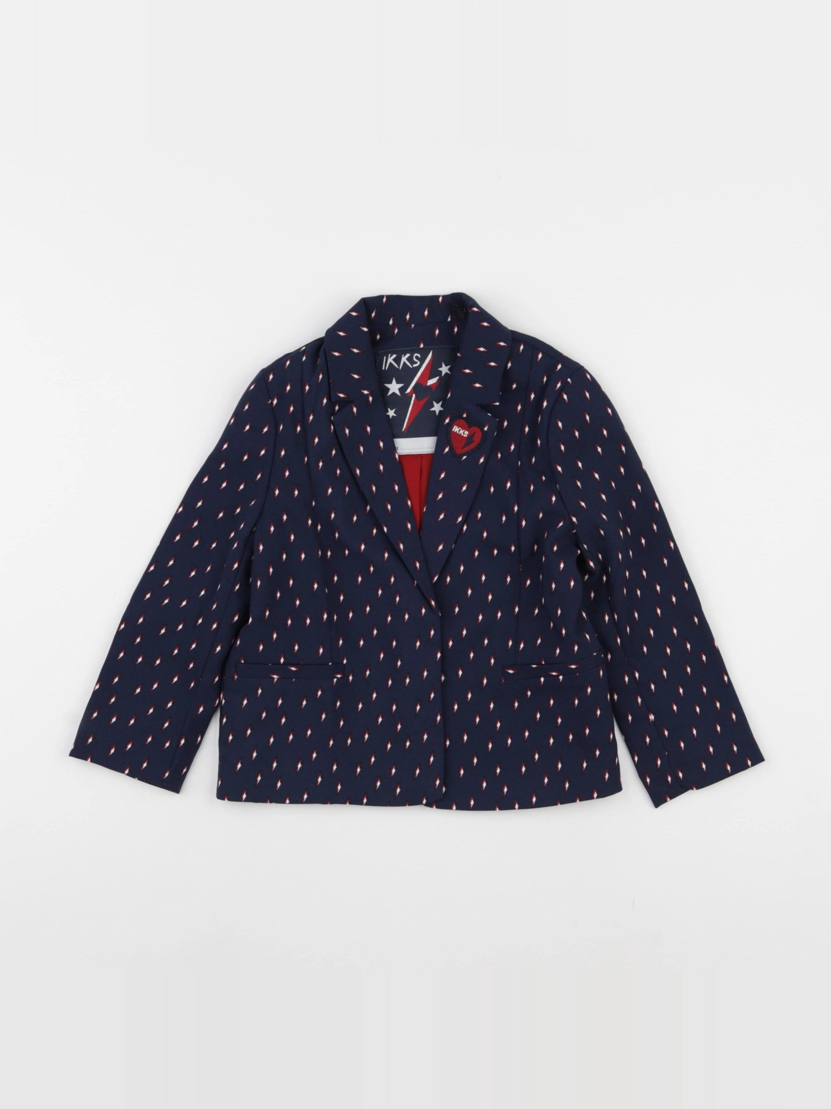 IKKS - veste doublé bleu - 6 mois