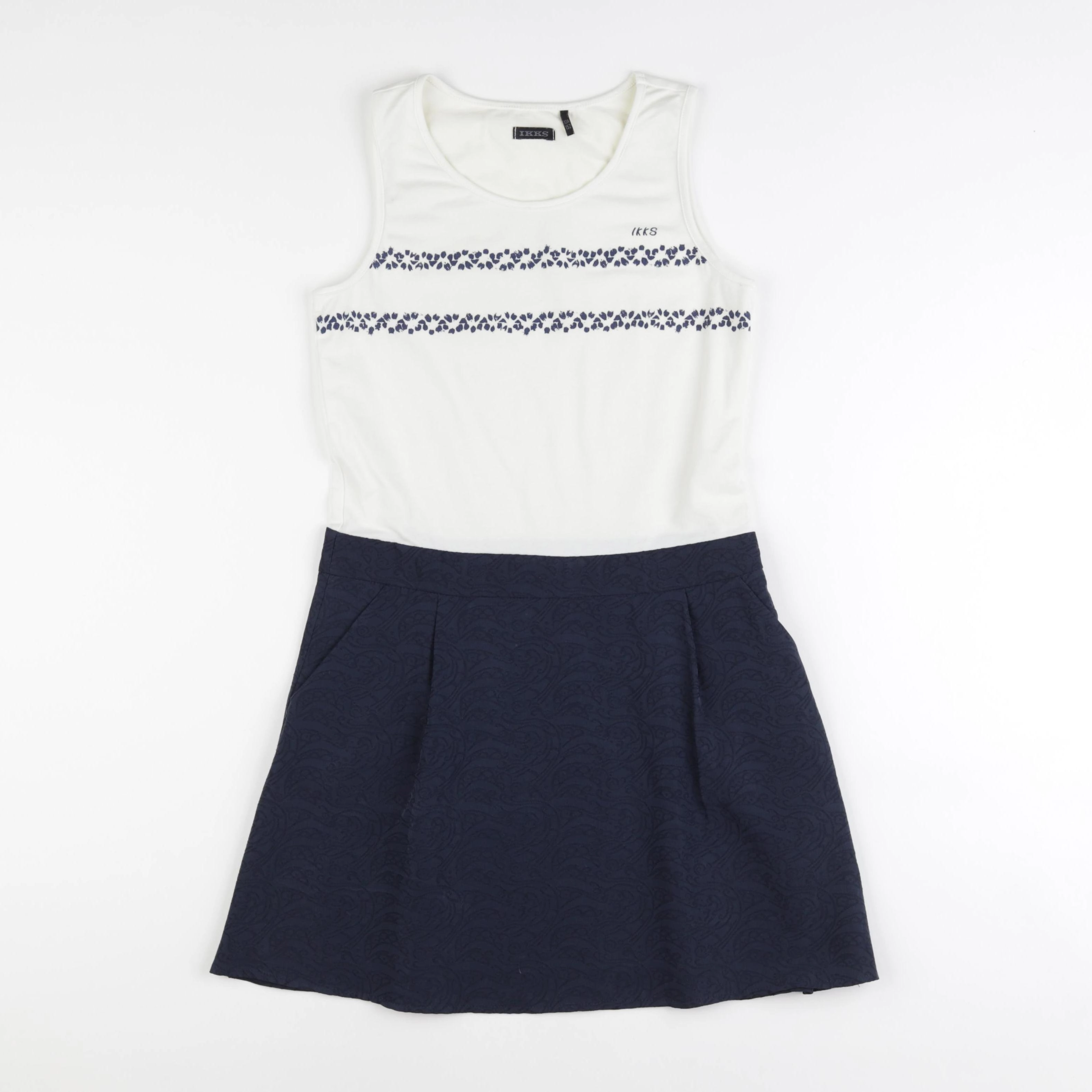 IKKS - robe beige, bleu - 12 ans