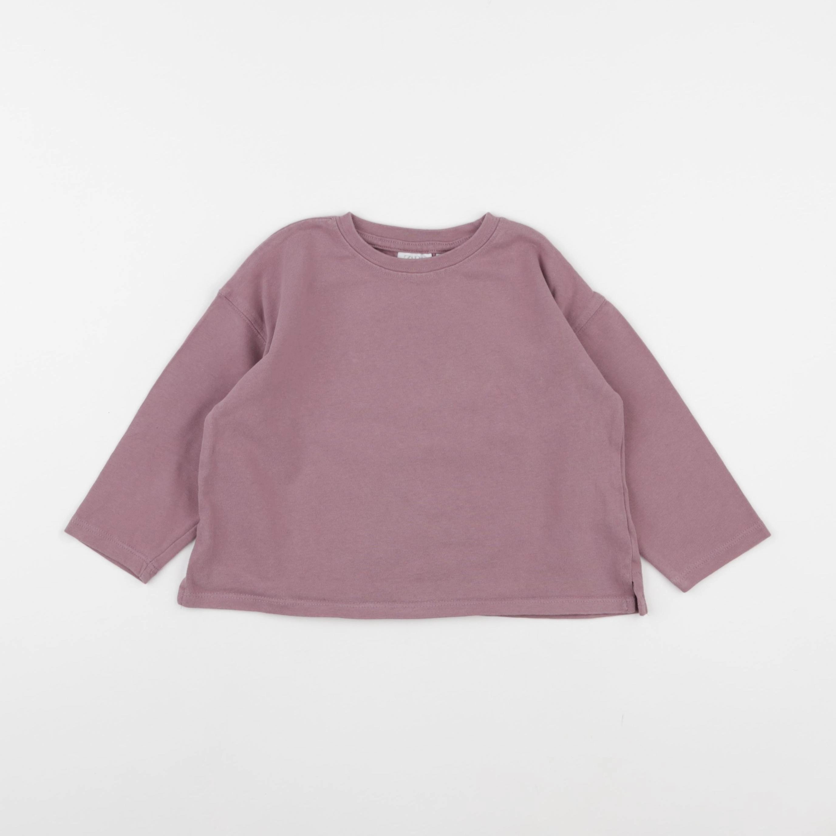 Zara - tee-shirt violet - 18/24 mois
