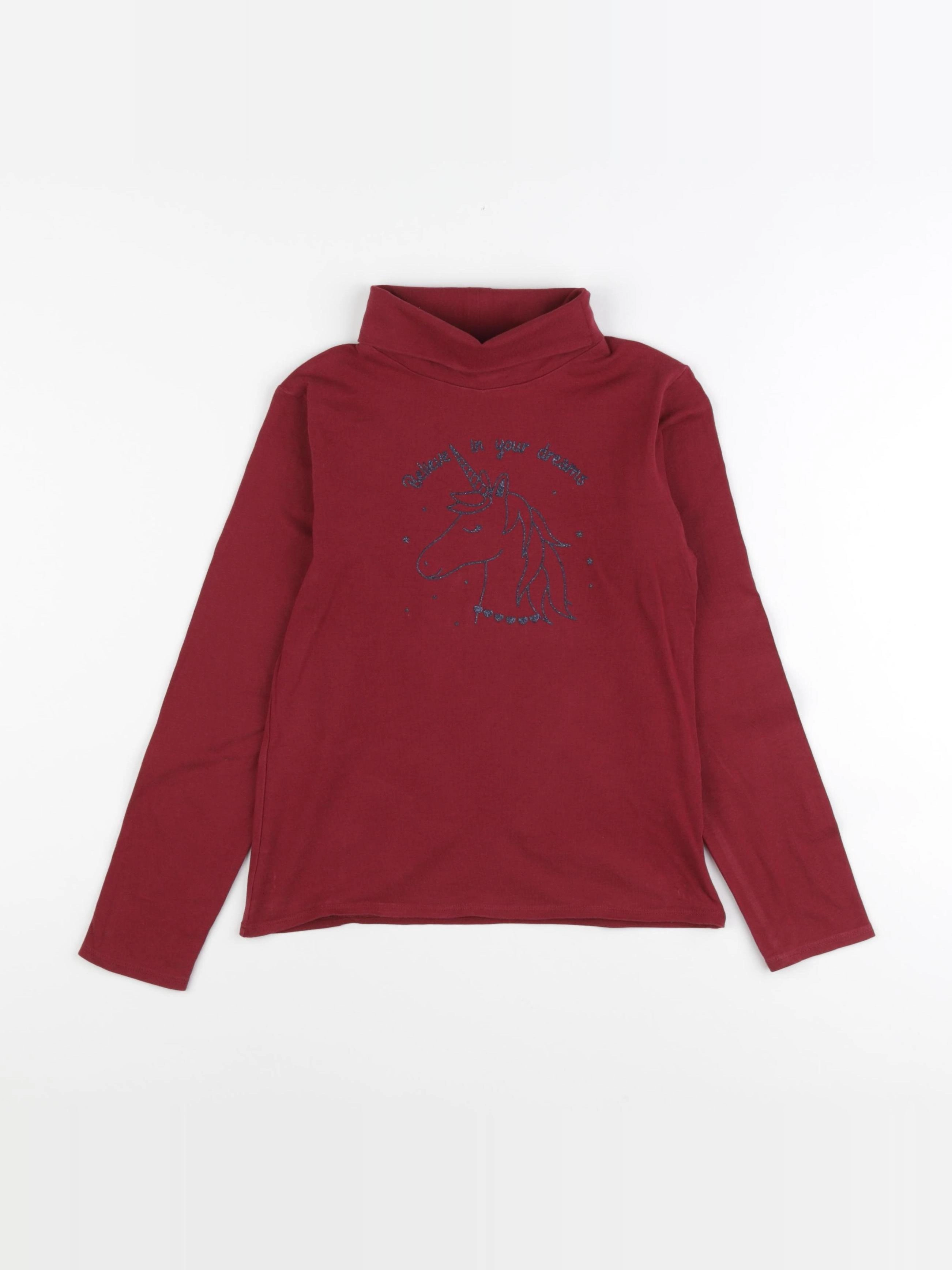 Vertbaudet - sous-pull rouge - 8 ans