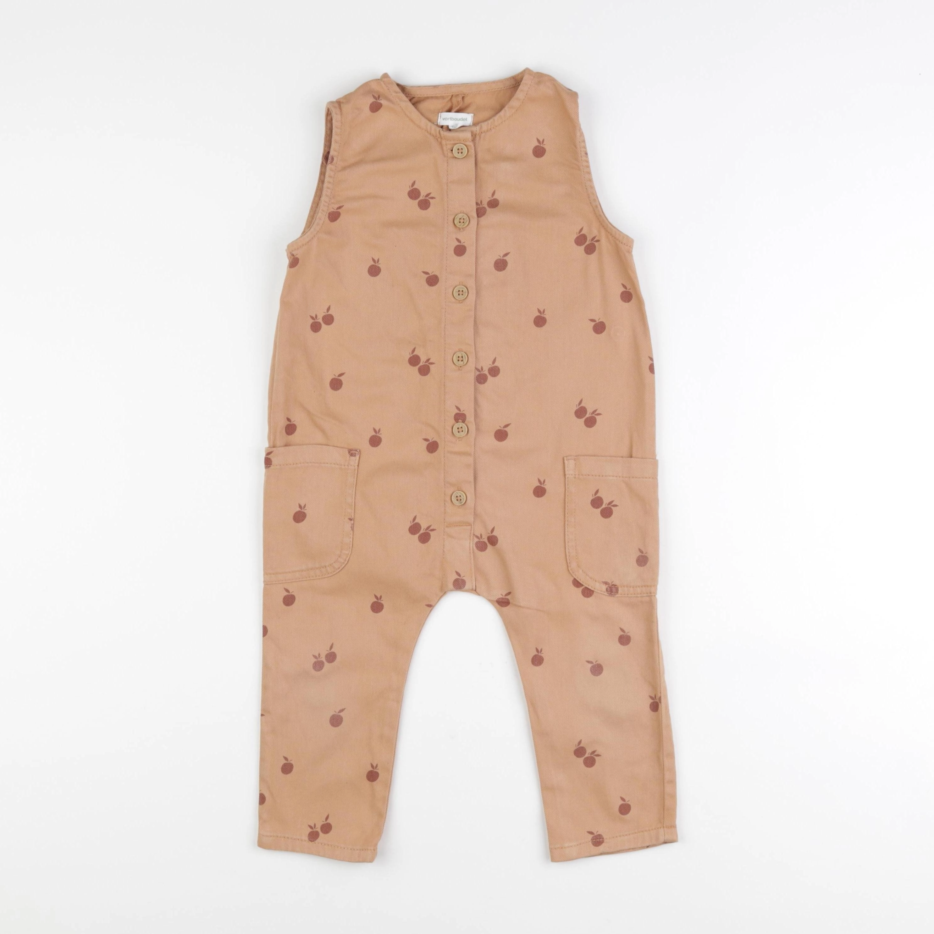 Vertbaudet - combinaison beige - 2 ans