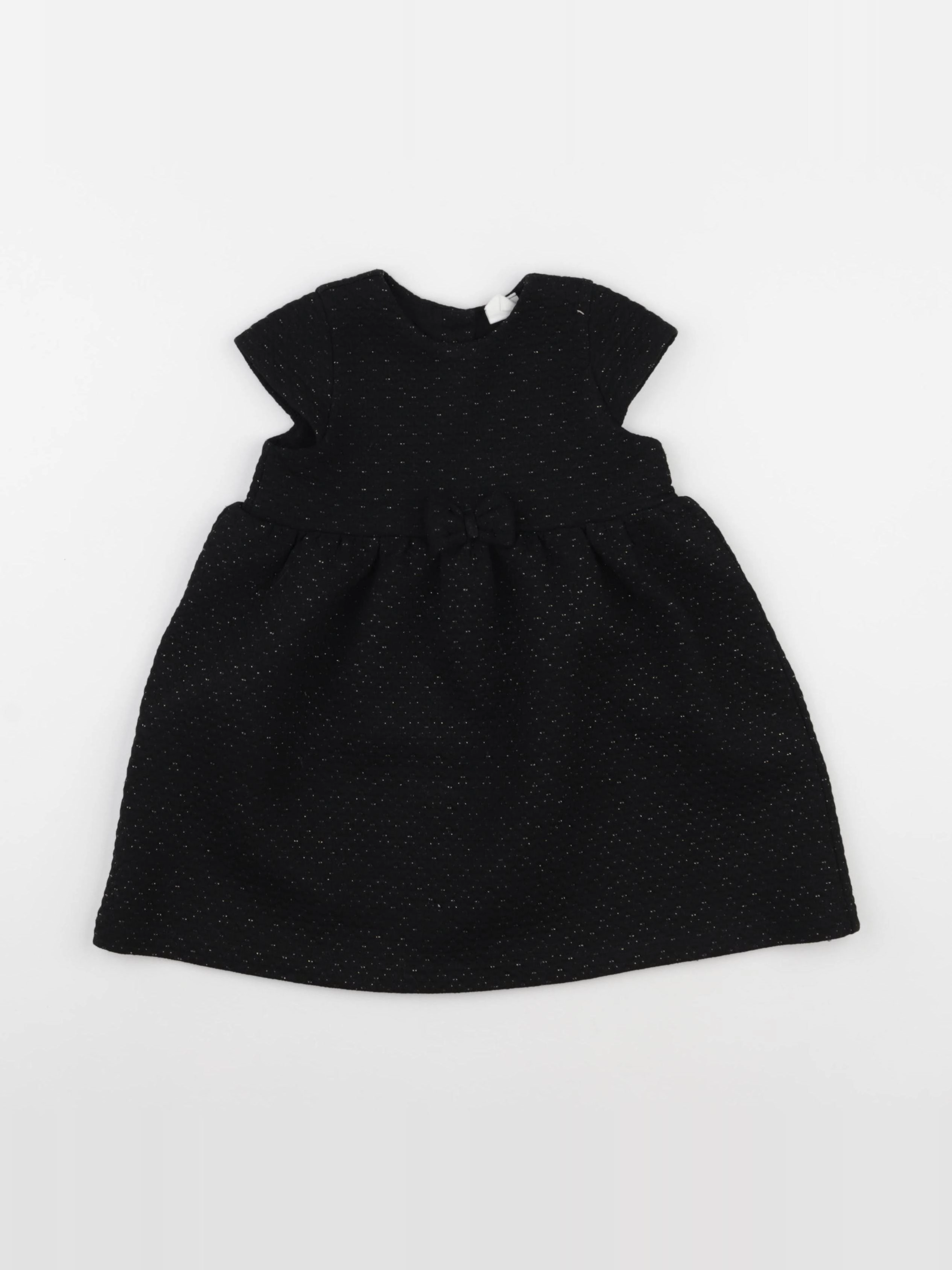 H&M - robe noir - 9/12 mois