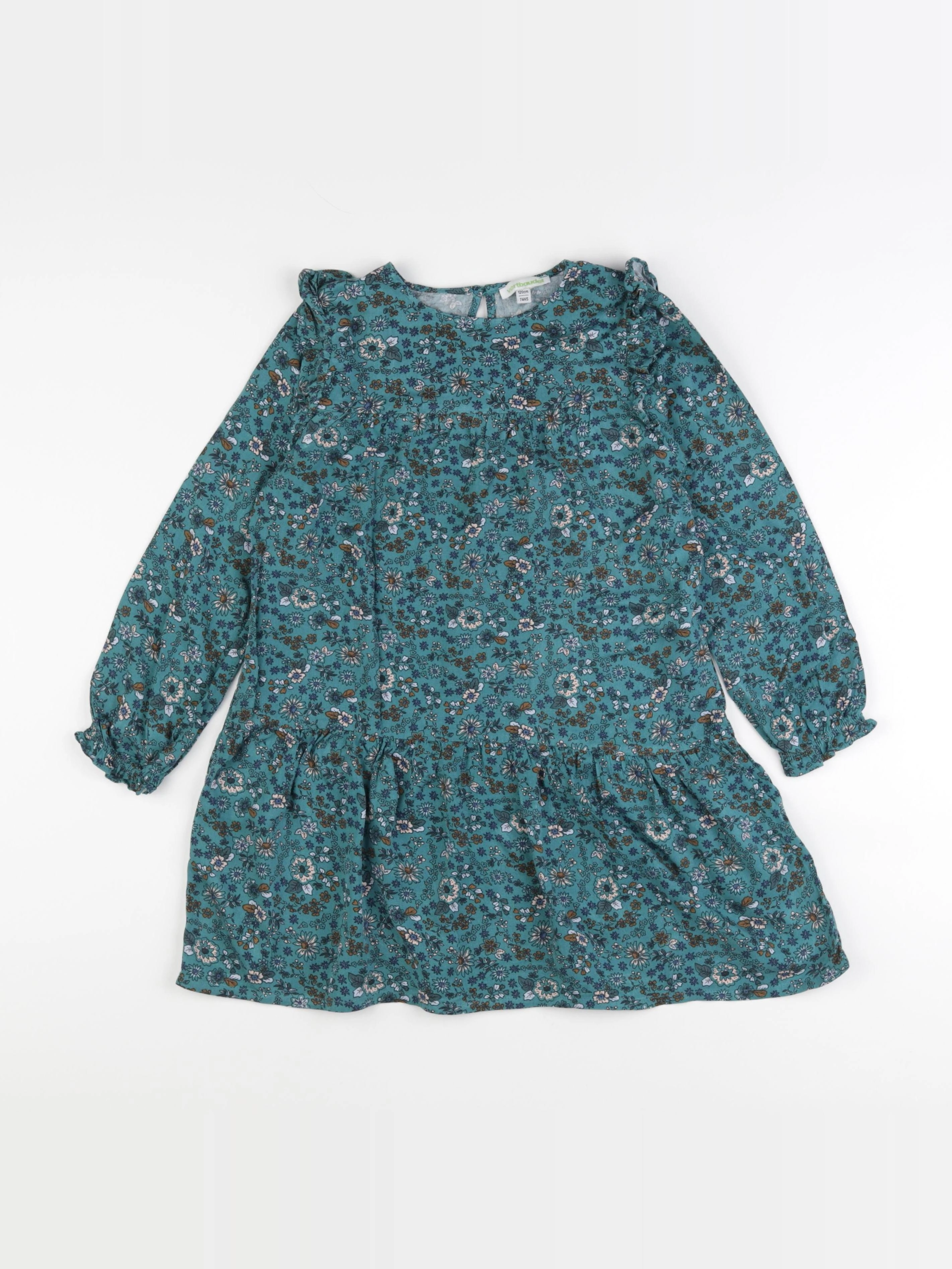Vertbaudet - robe vert - 7 ans