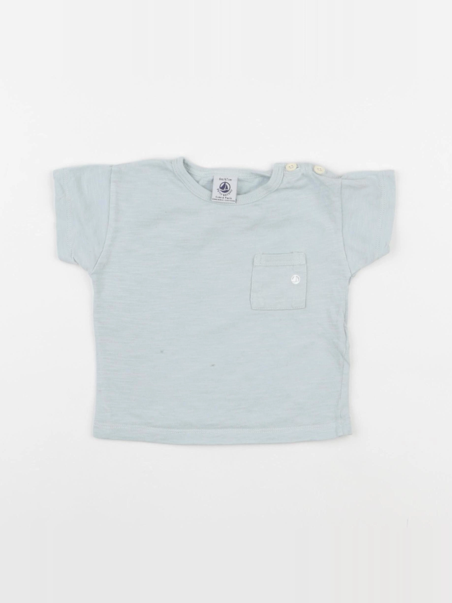 Petit Bateau - tee-shirt vert - 6 mois