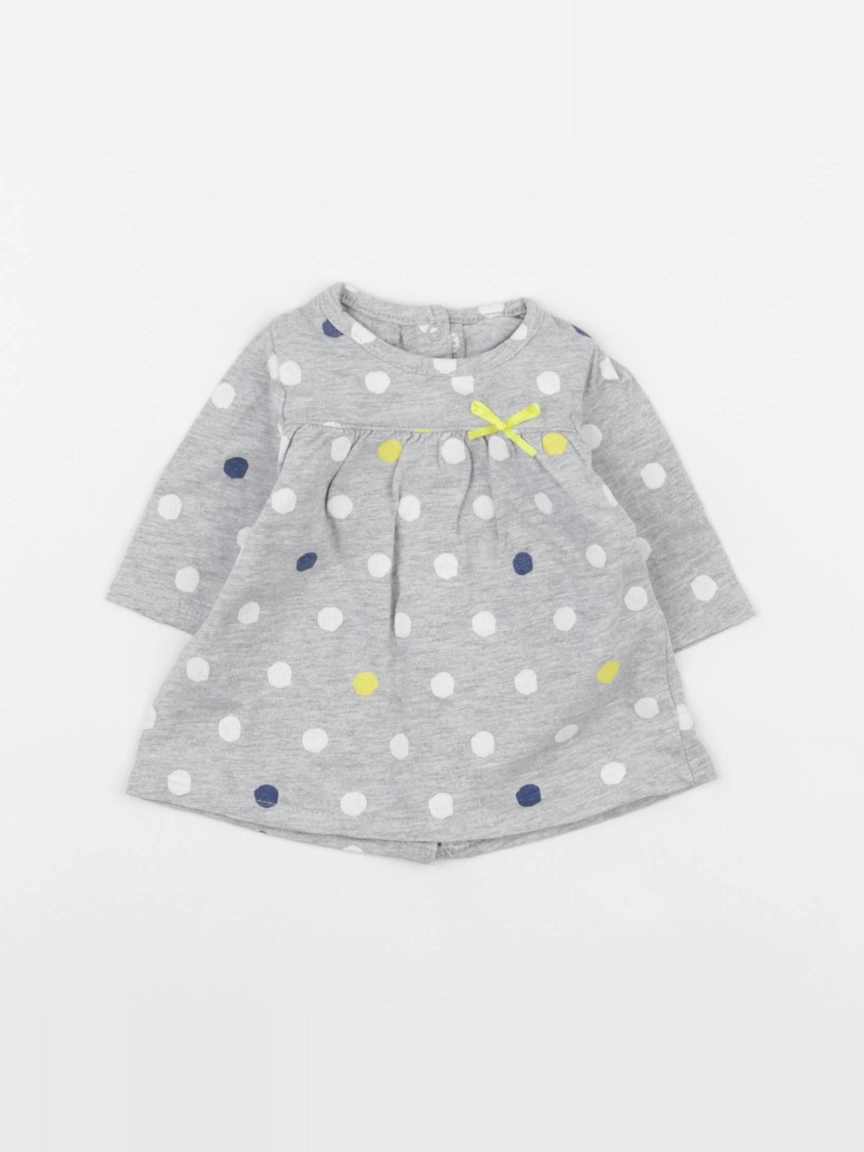 Vertbaudet - robe gris - 1 mois