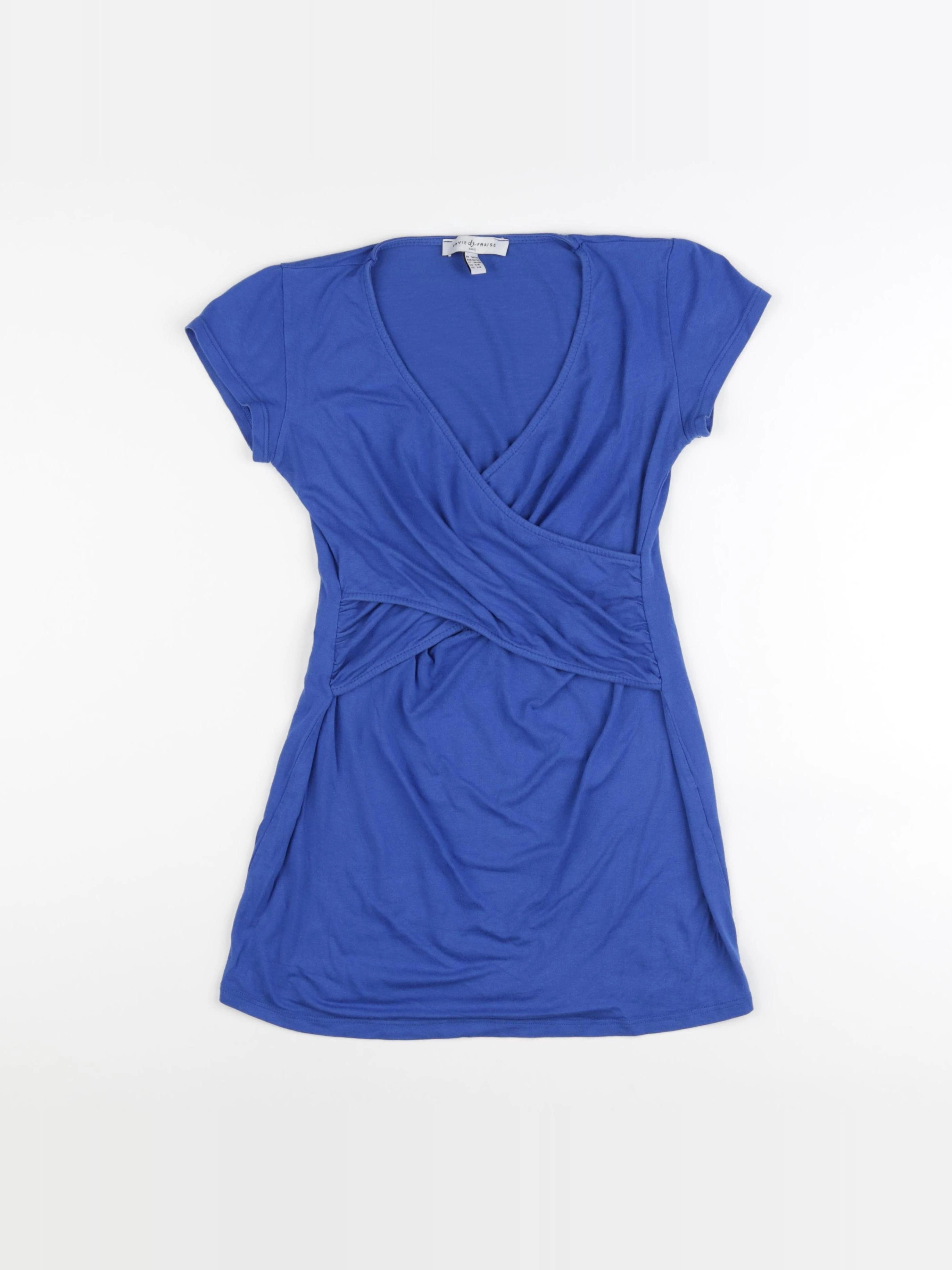 Envie de fraise - tee-shirt grossesse bleu - 34 à 36