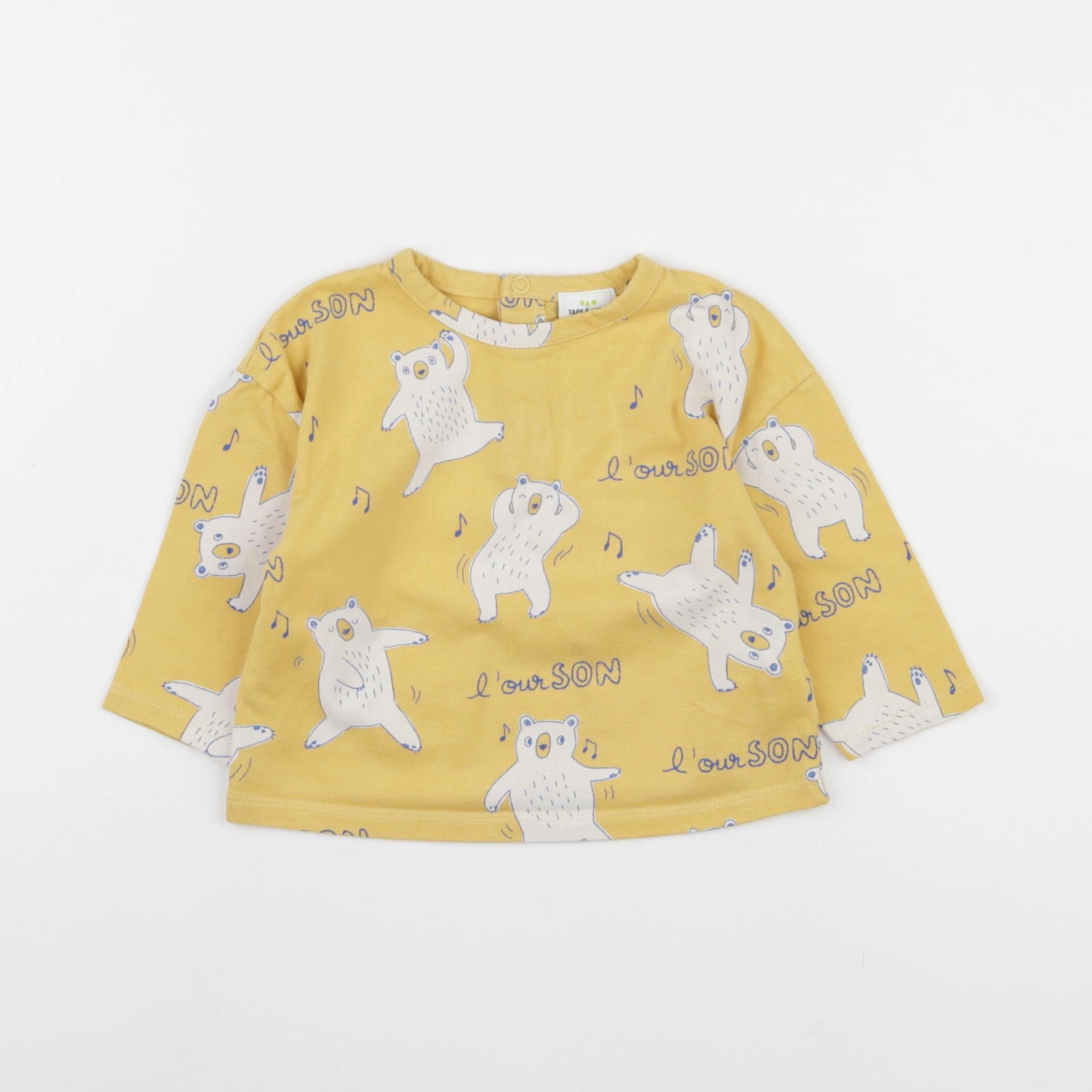 Tape à l'oeil - tee-shirt jaune - 12 mois
