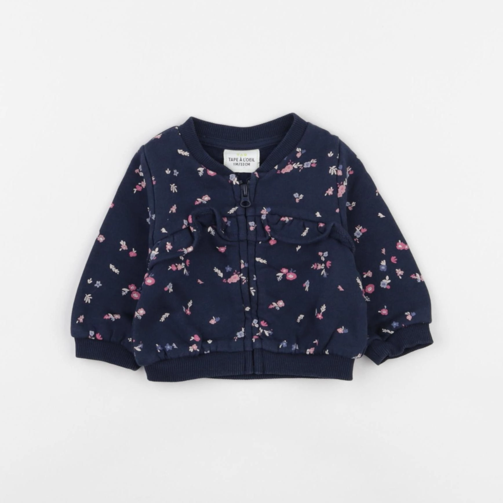 Tape à l'oeil - sweat bleu - 1 mois
