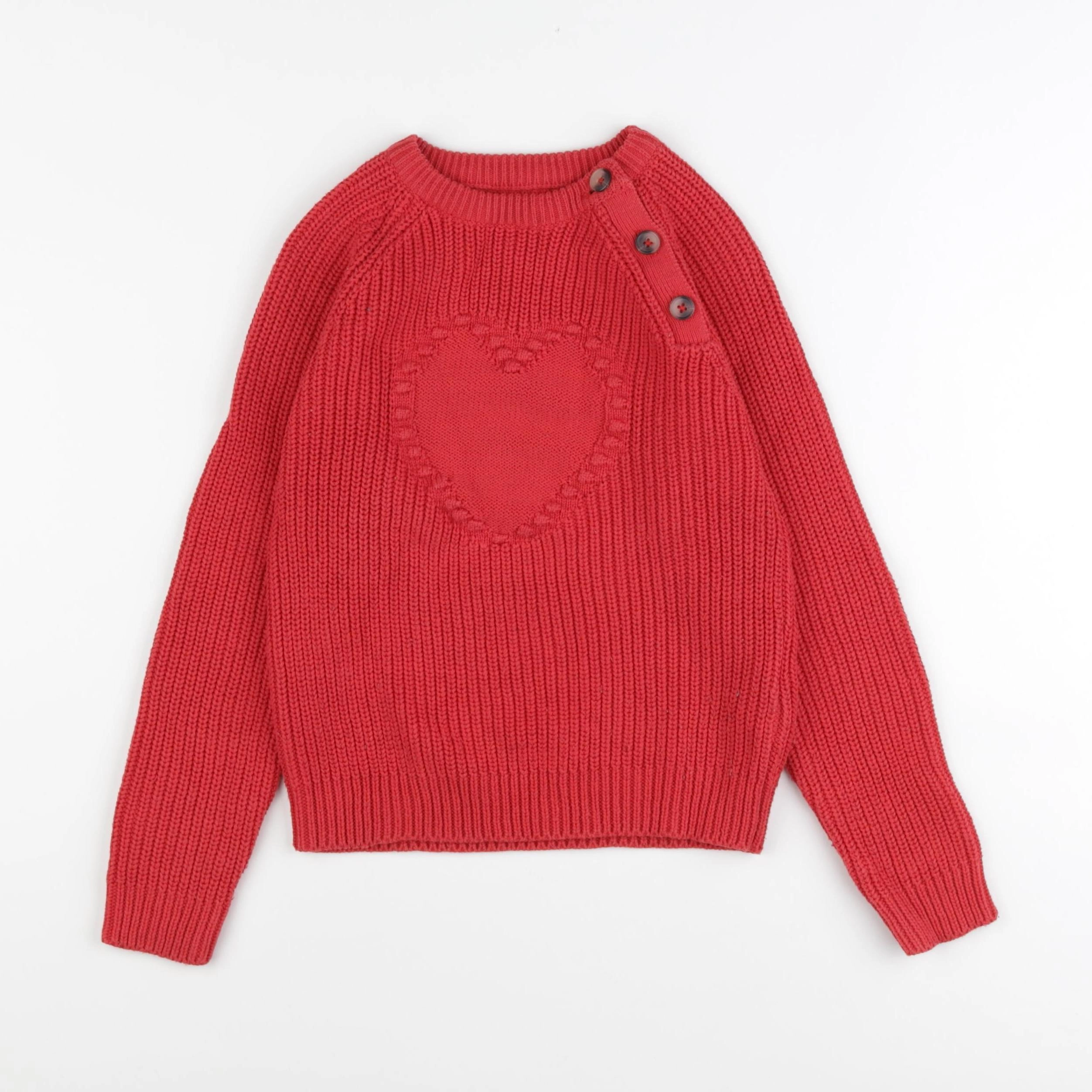 Vertbaudet - pull rouge - 8 ans