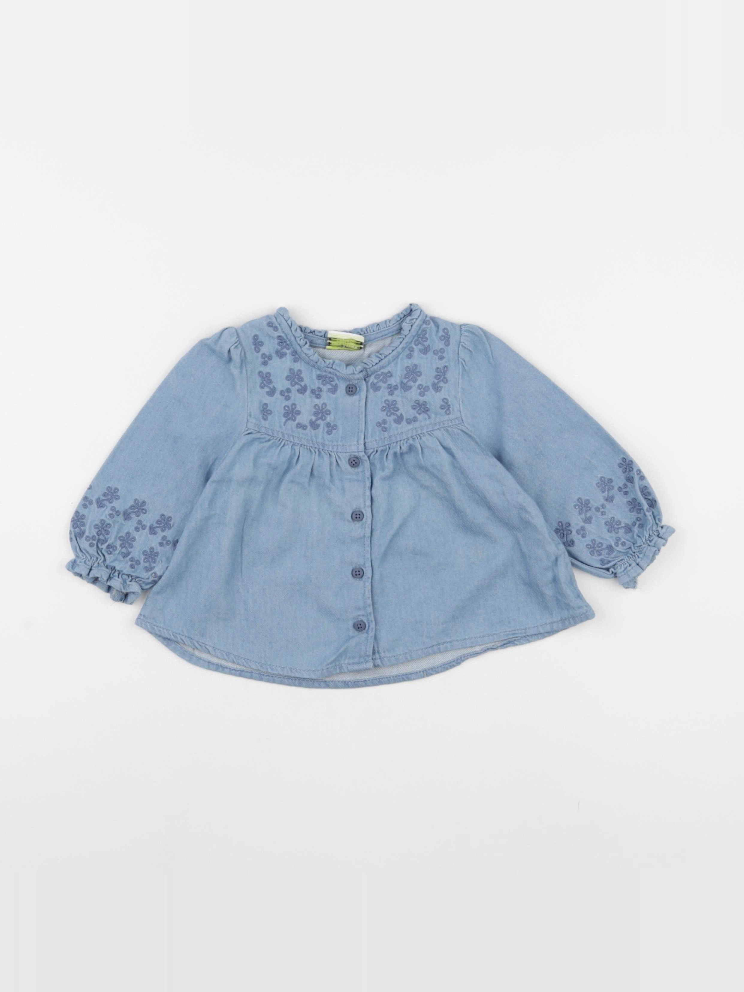 Tape à l'oeil - blouse bleu - 6 mois