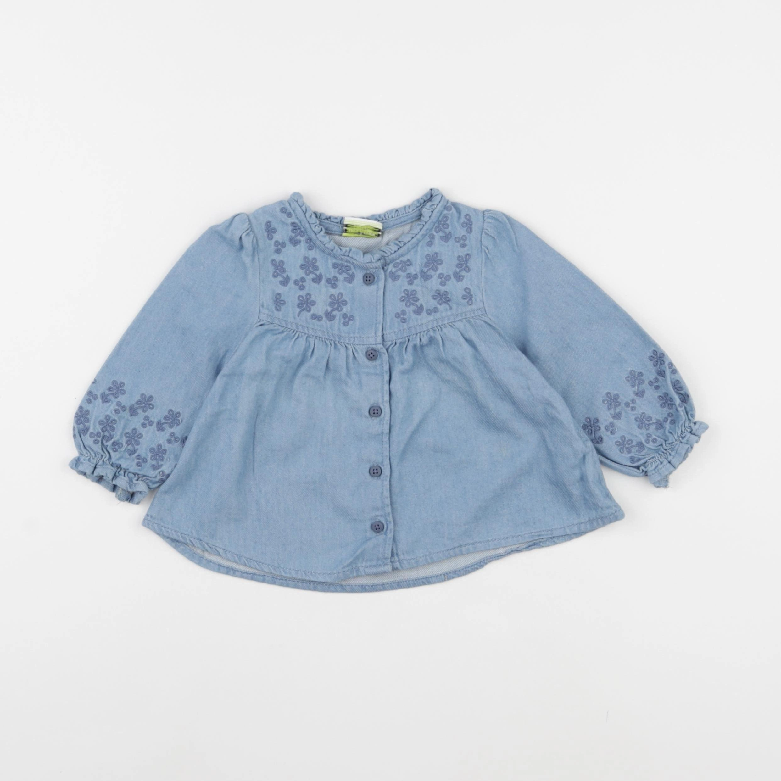 Tape à l'oeil - blouse bleu - 6 mois