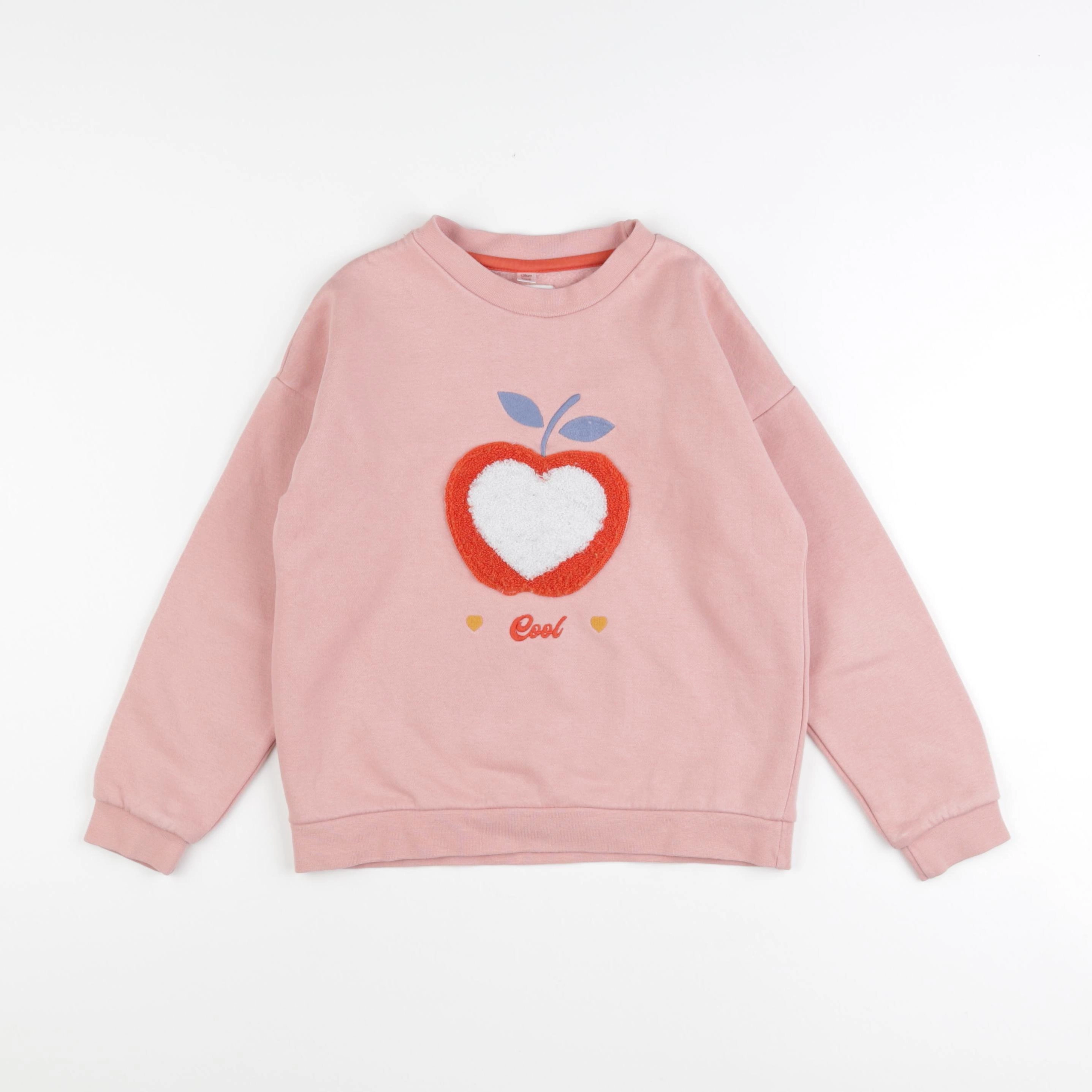 Vertbaudet - sweat rose - 8 ans