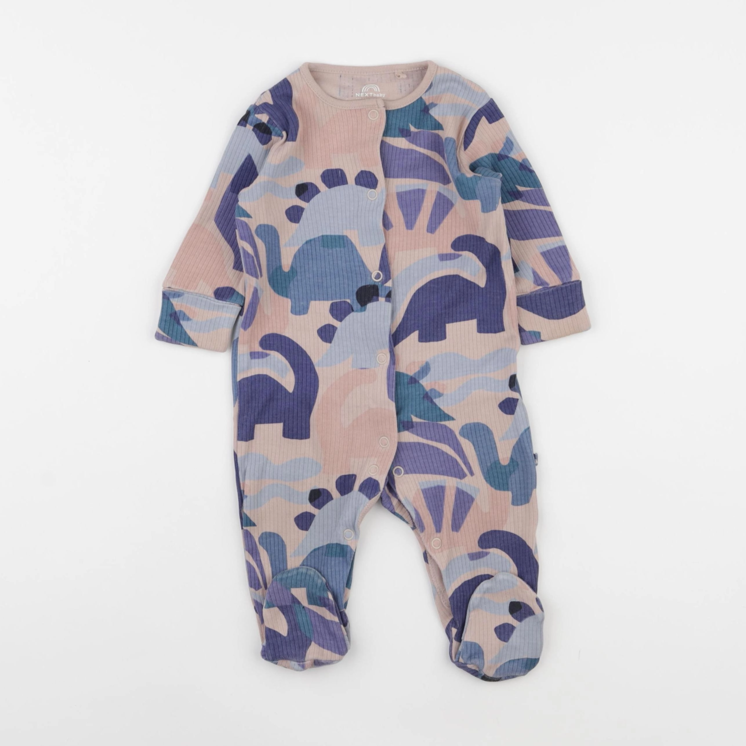 Next - pyjama coton rose, violet - 3/6 mois