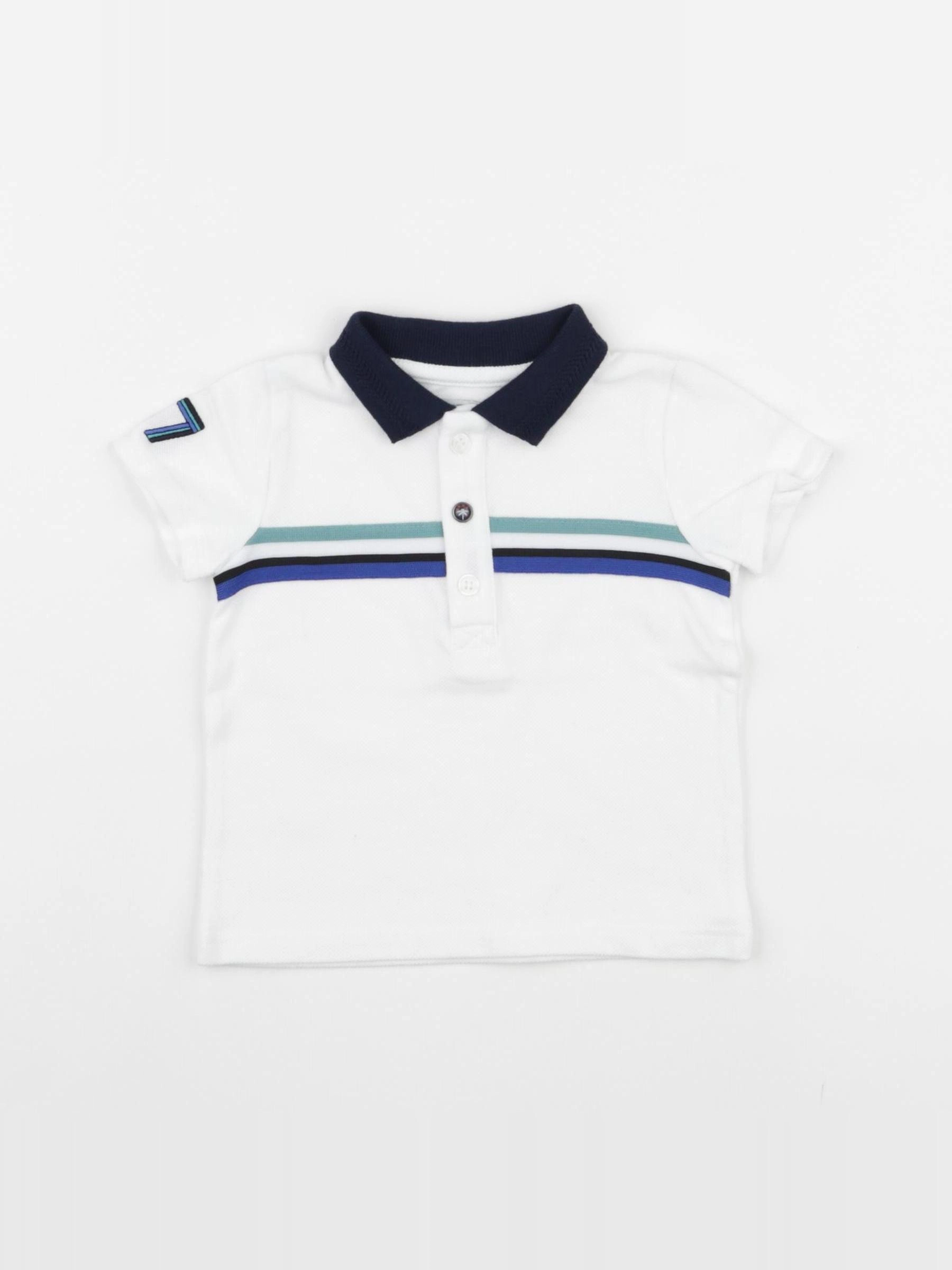 IKKS - polo blanc - 6 mois