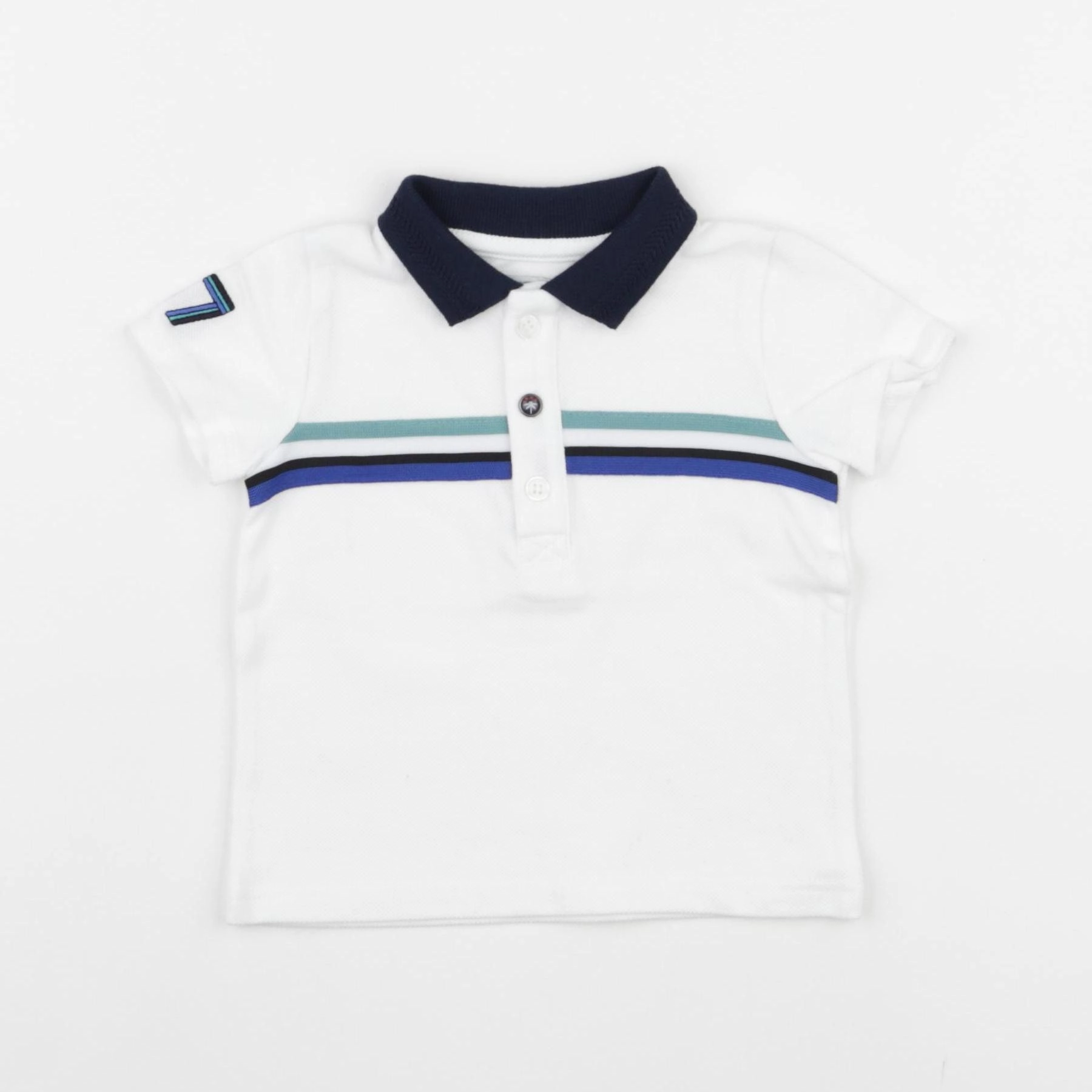 IKKS - polo blanc - 6 mois