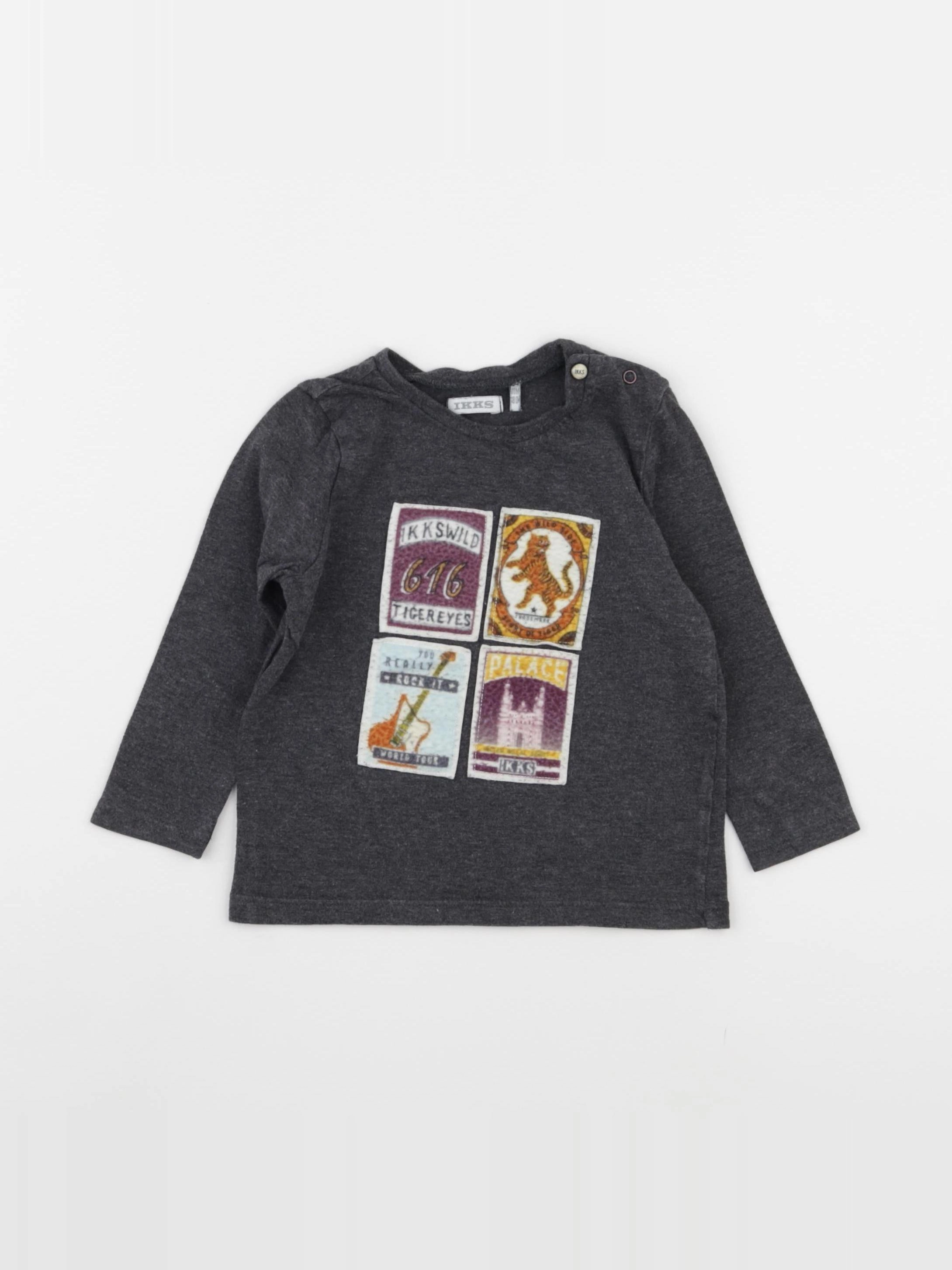 IKKS - tee-shirt gris - 18 mois