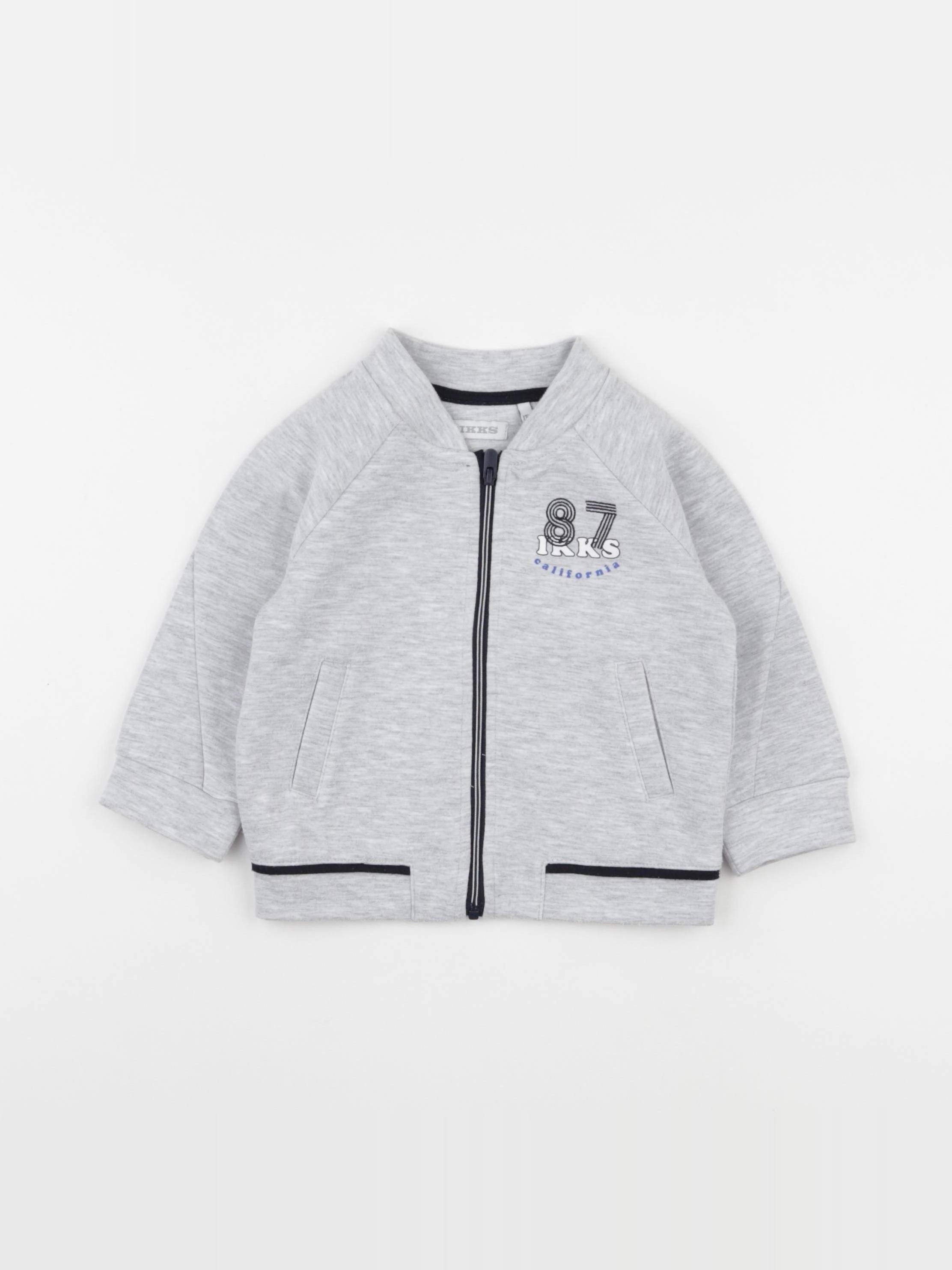 IKKS - sweat gris - 12 mois