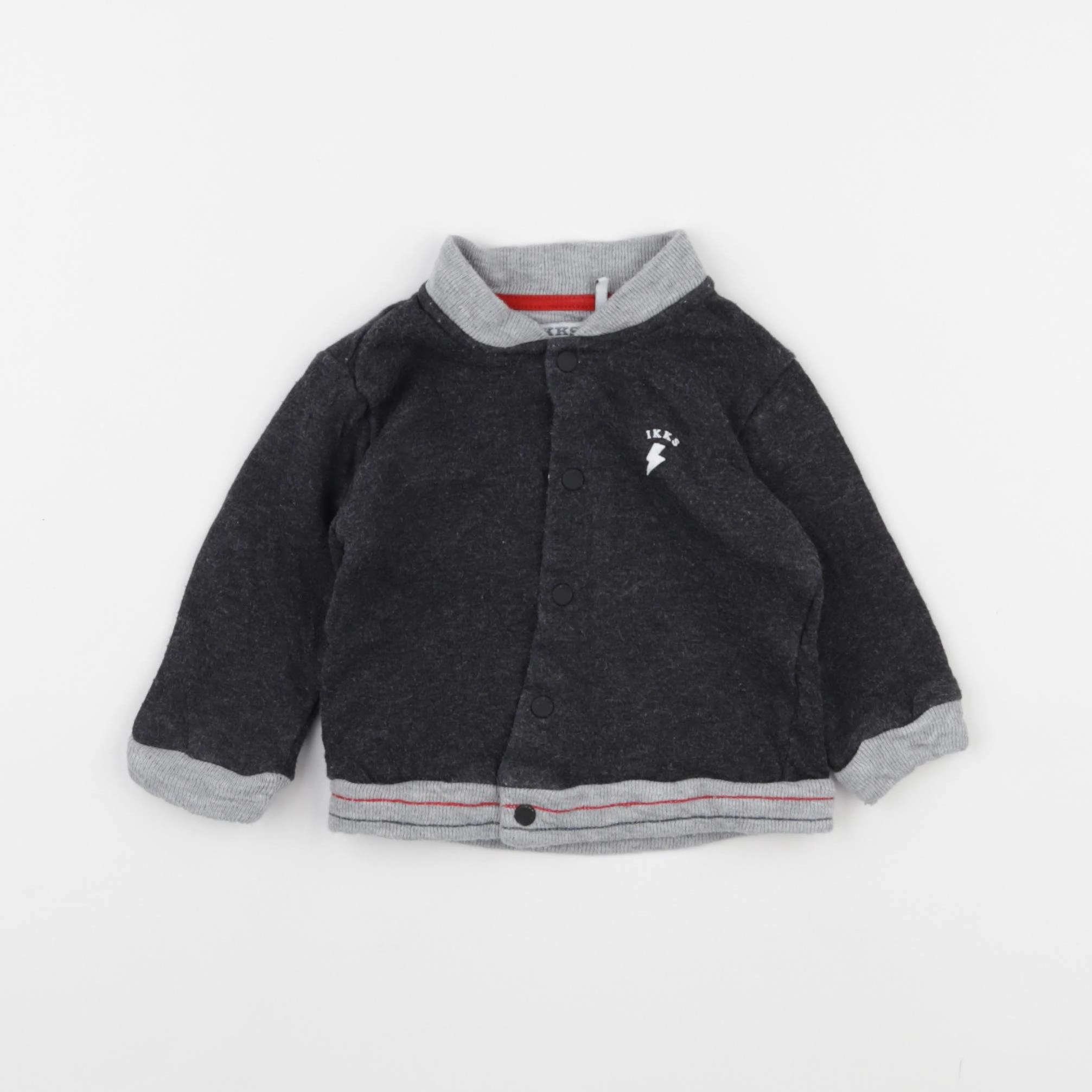 IKKS - sweat gris - 6 mois