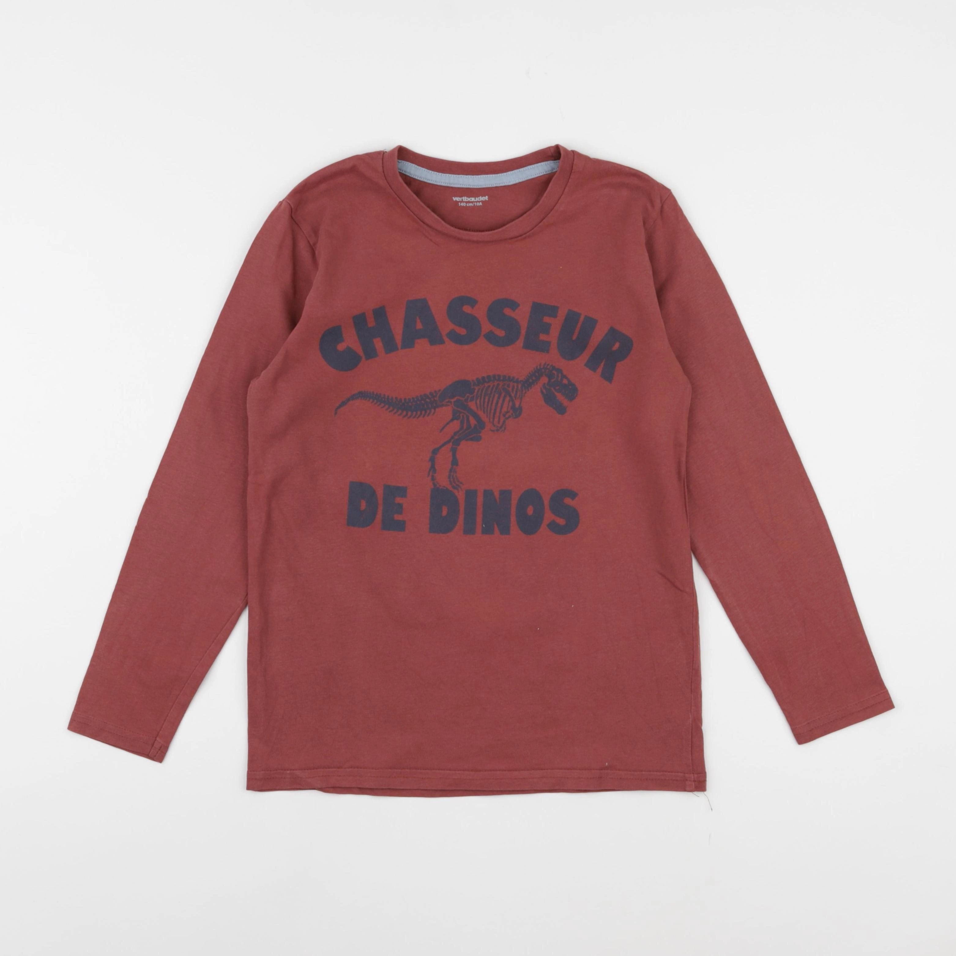Vertbaudet - tee-shirt marron - 10 ans