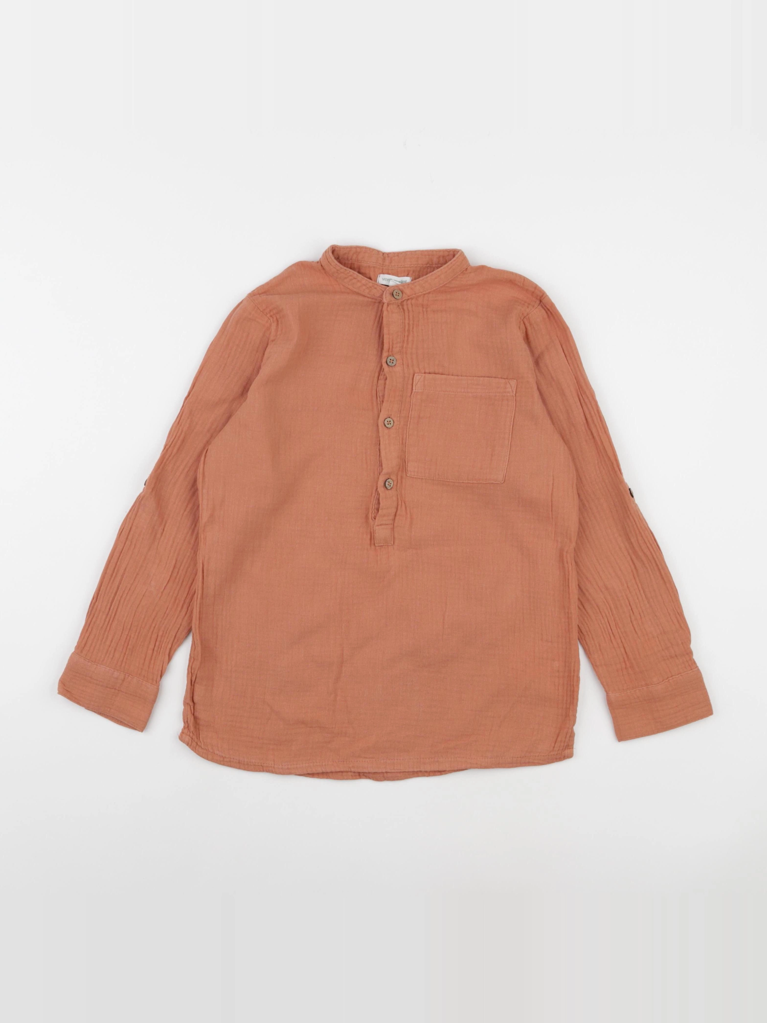 Vertbaudet - chemise orange - 10 ans
