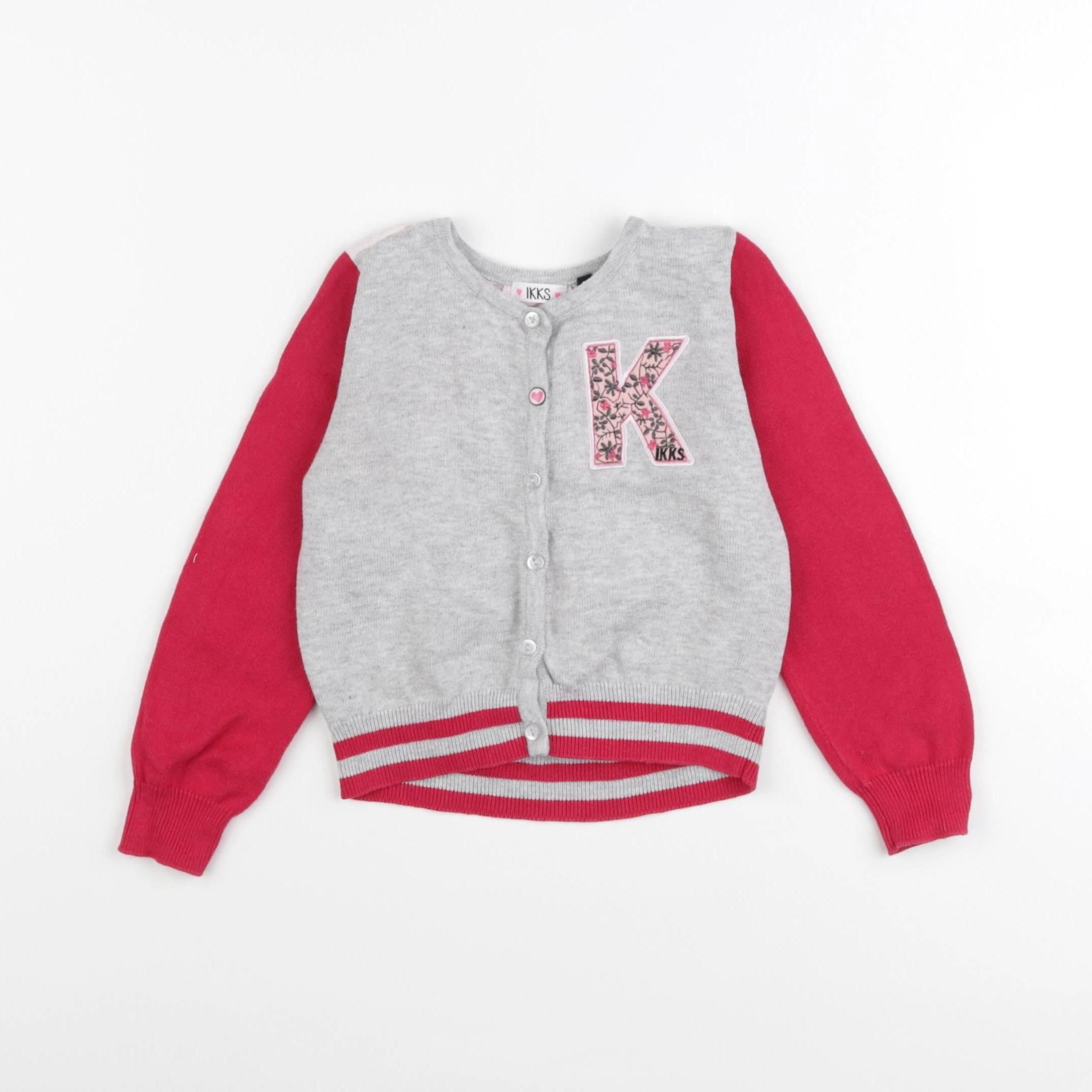 IKKS - gilet gris, rose - 3 ans